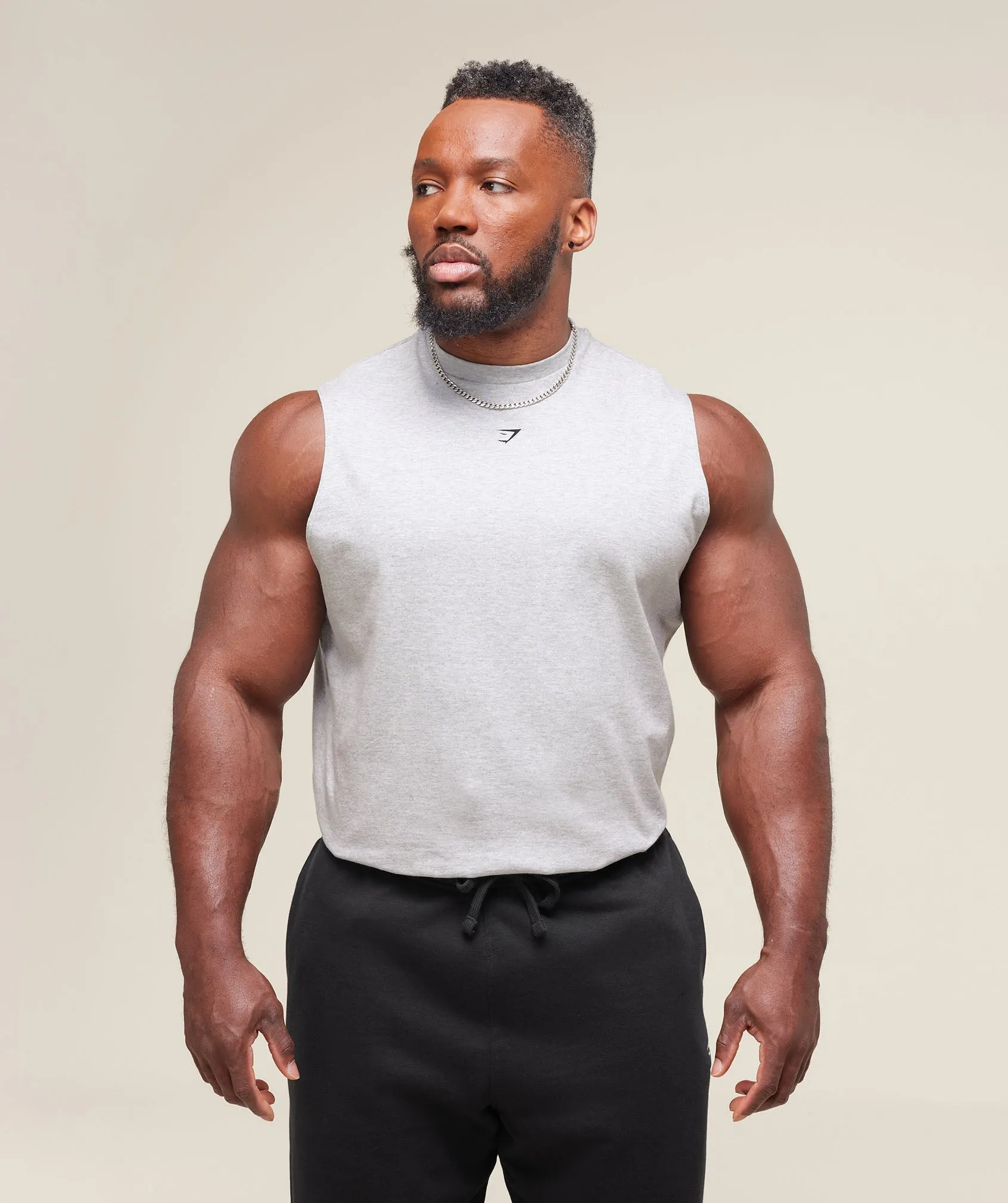 Gymshark Heavy Duty Tank - Light Grey Core Marl sold by Gymshark product image thumbnail 2