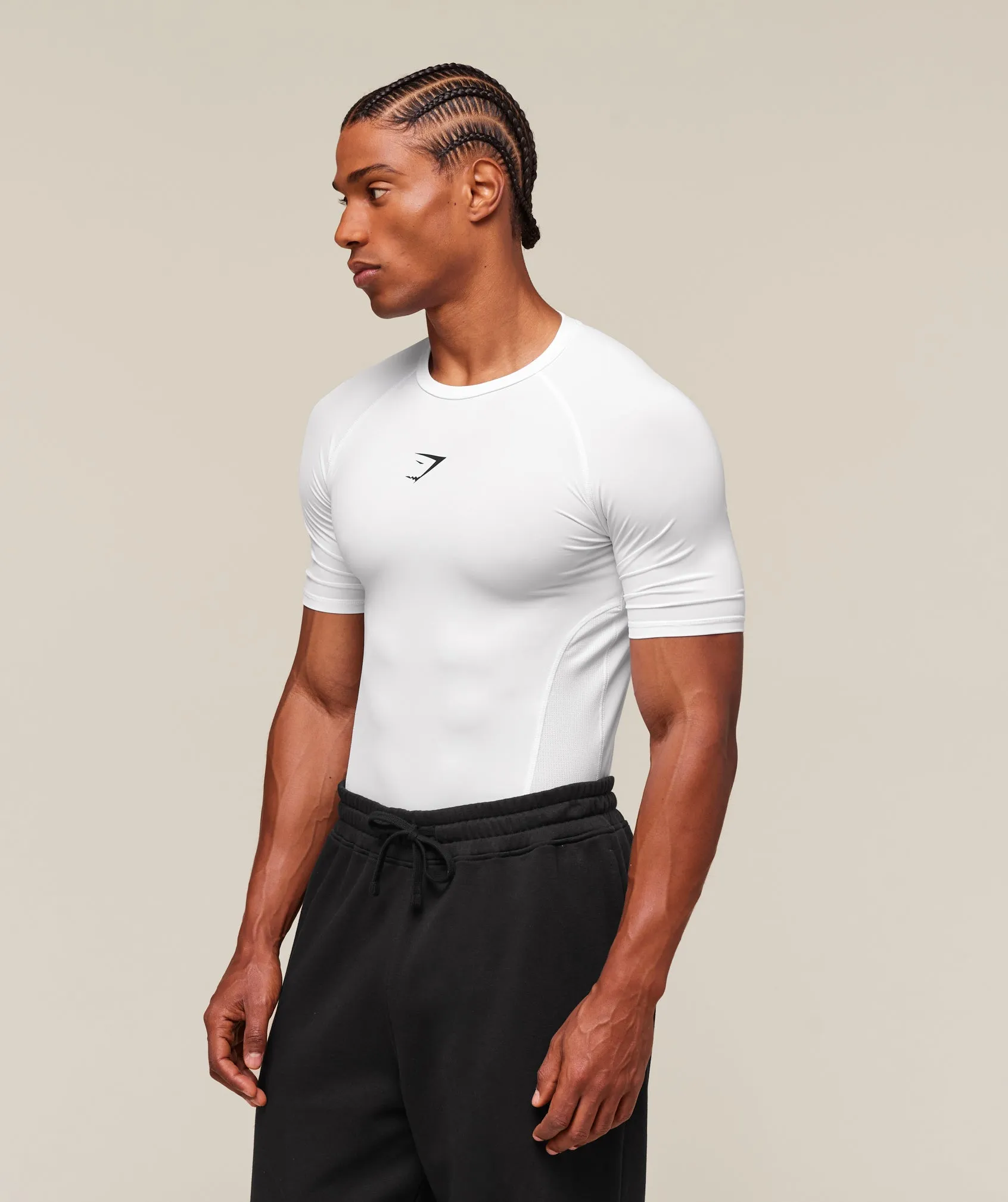 Gymshark Element Baselayer T-Shirt - White sold by Gymshark product image thumbnail 4
