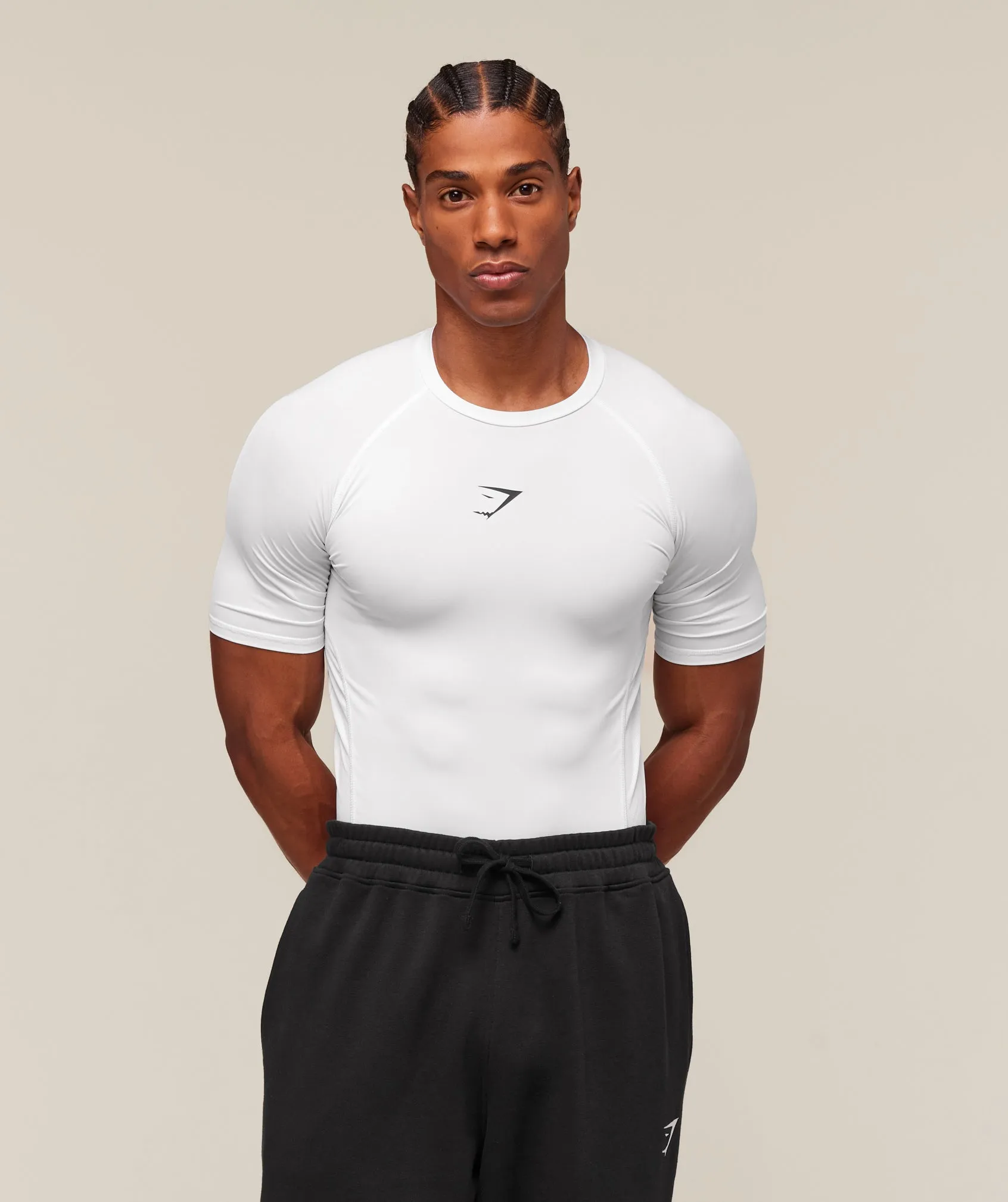 Gymshark Element Baselayer T-Shirt - White sold by Gymshark