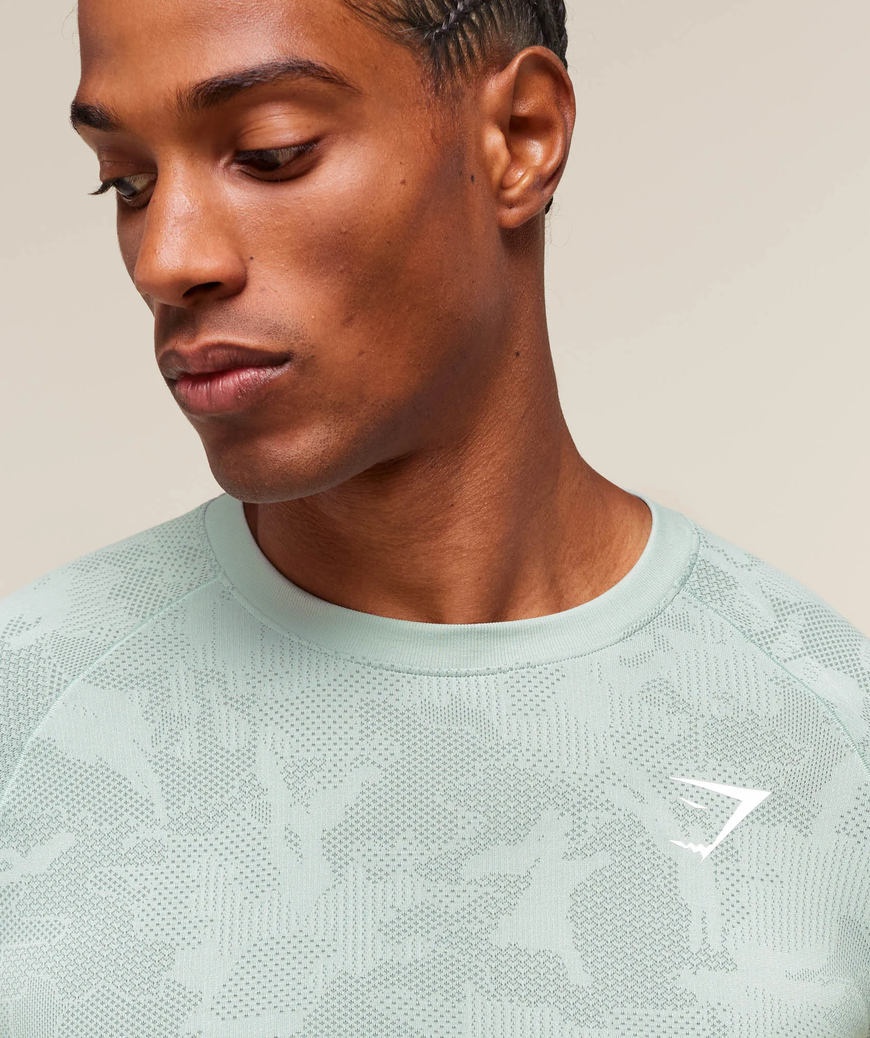 Gymshark Geo Seamless T-Shirt - Morning Blue/Celeste Blue sold by Gymshark product image thumbnail 5