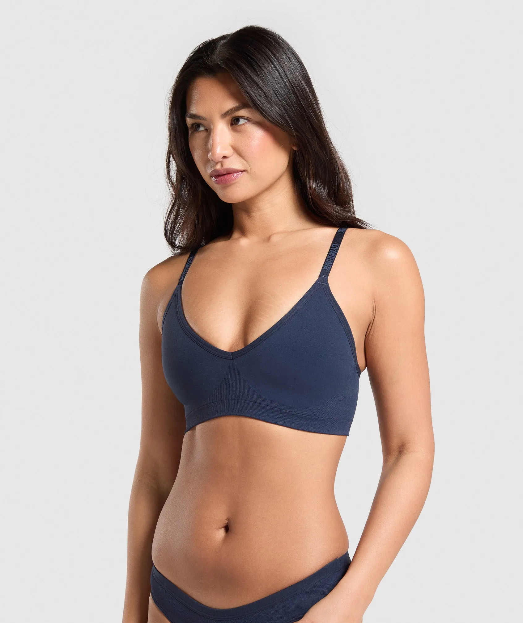 Gymshark Seamless V Neck Bralette - Heavy Blue sold by Gymshark product image thumbnail 3