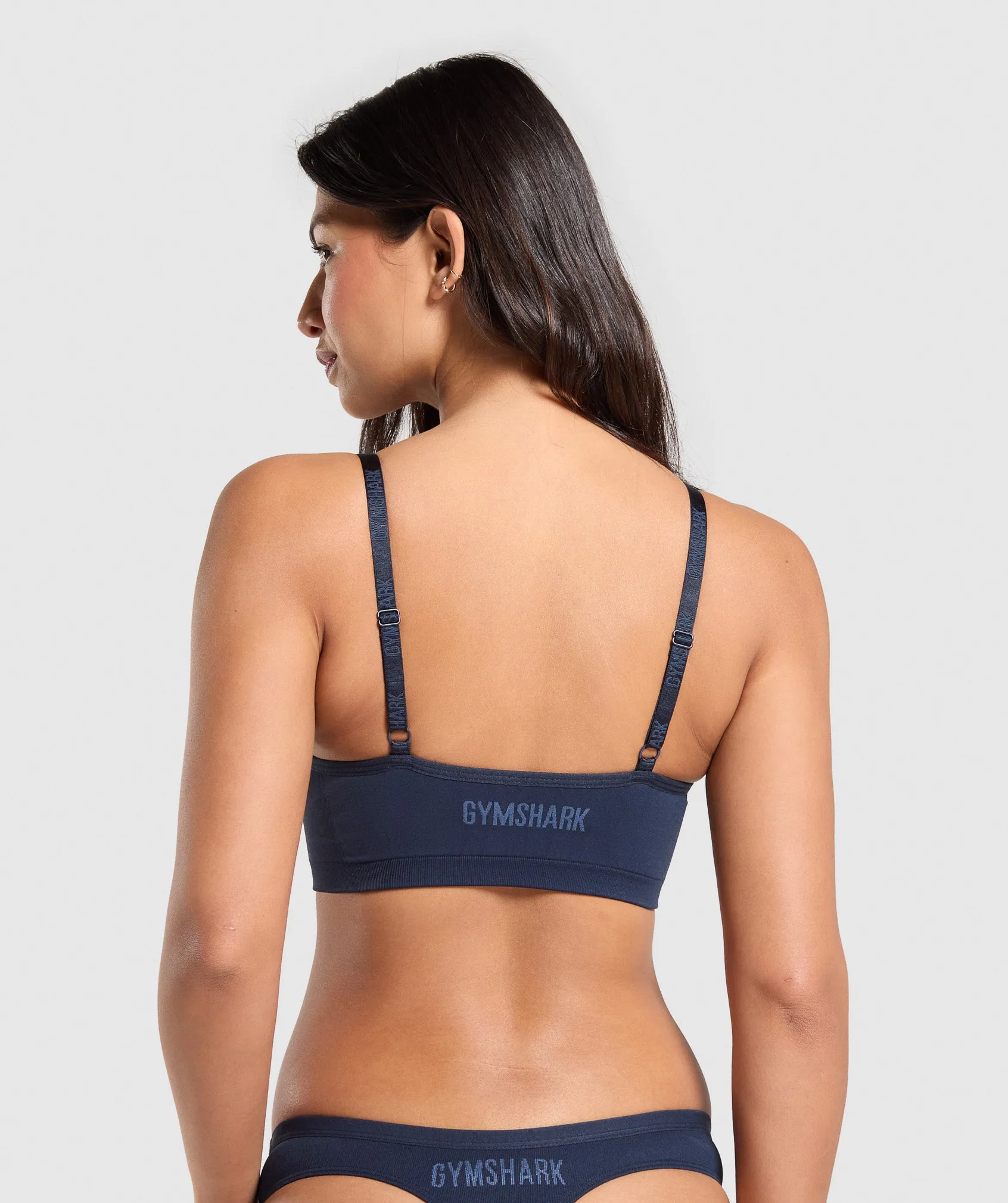 Gymshark Seamless V Neck Bralette - Heavy Blue sold by Gymshark product image thumbnail 2