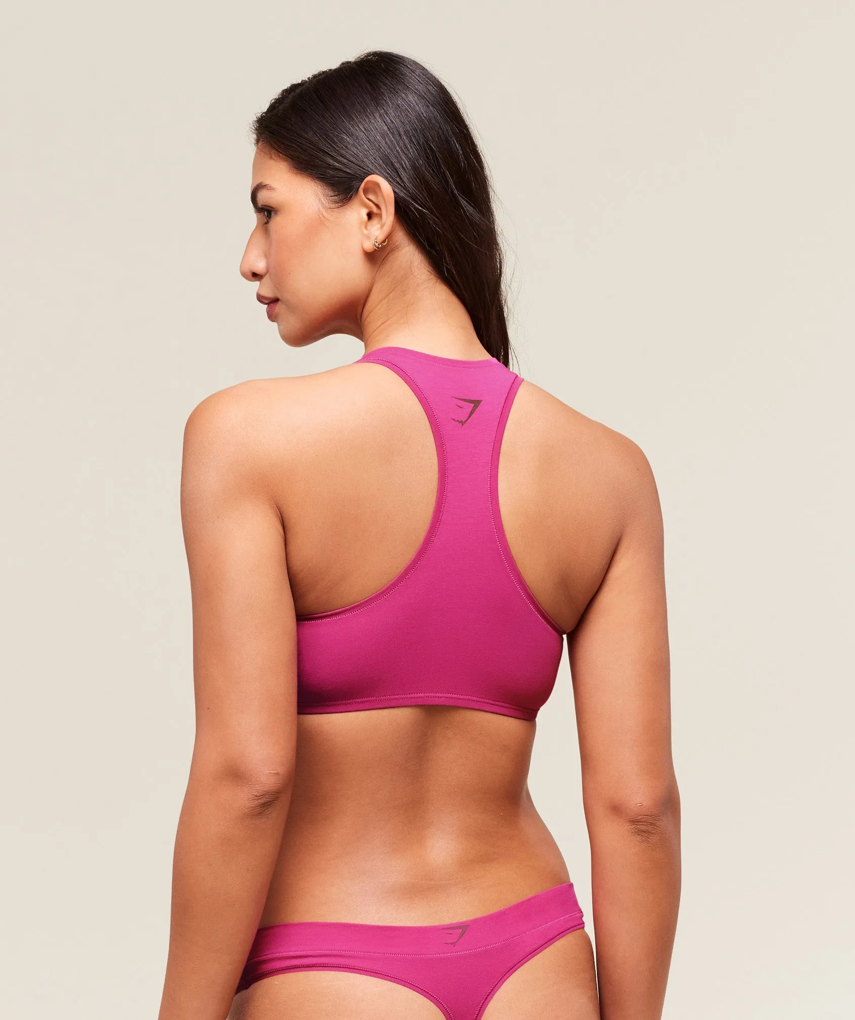 Gymshark Deadlift Graphic Cotton Bralette - Winning Pink sold by Gymshark product image thumbnail 2