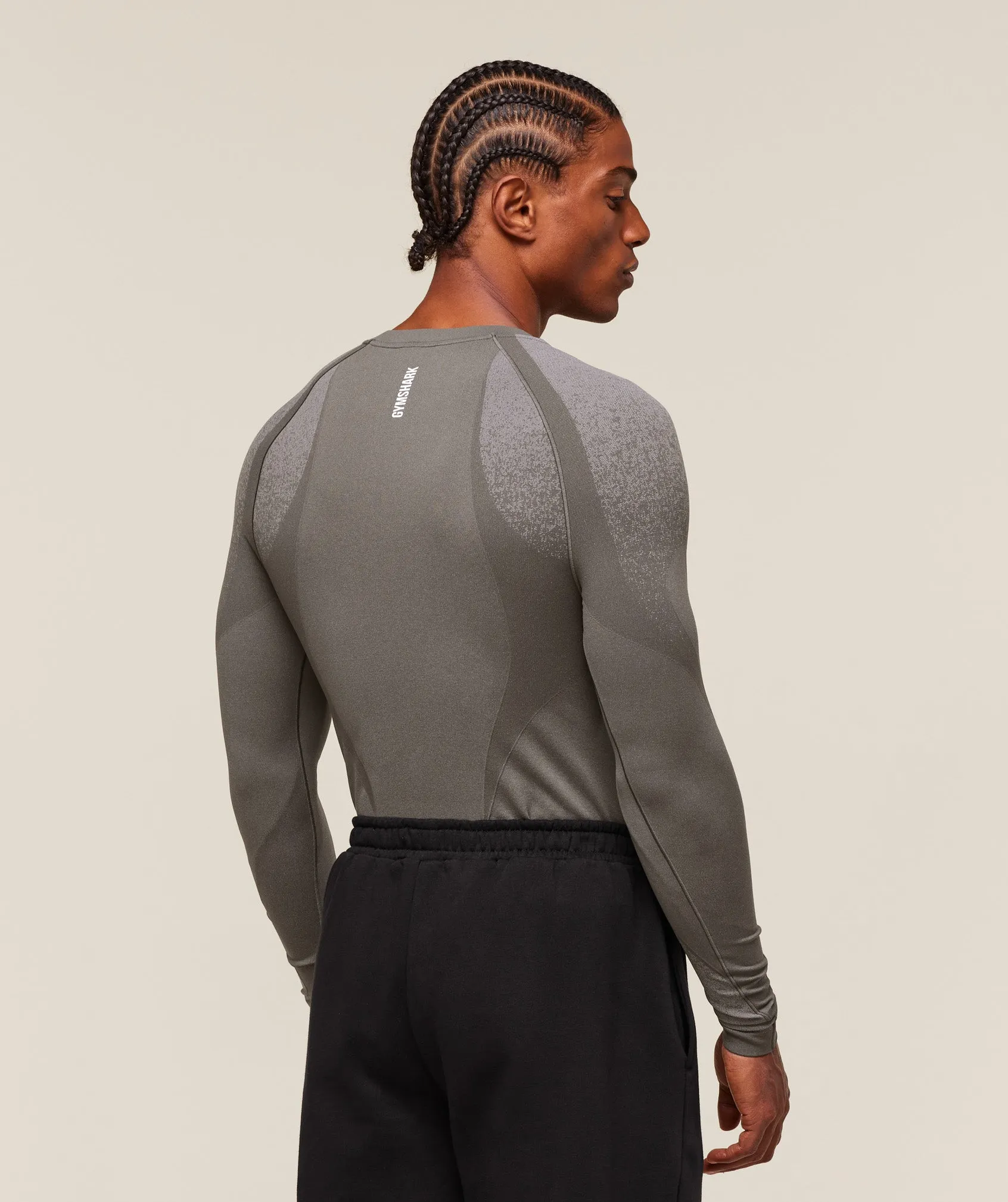 Gymshark Shadow Seamless Long Sleeve T-Shirt - Meteor Grey sold by Gymshark product image thumbnail 2