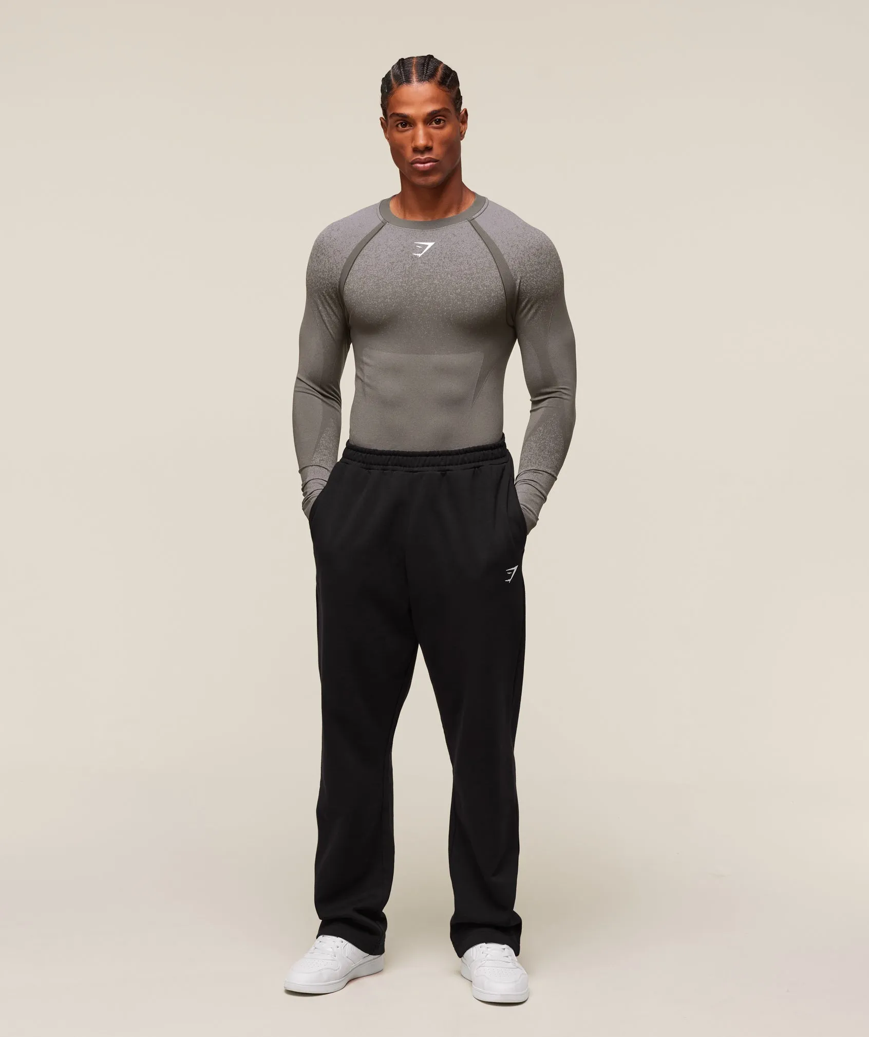 Gymshark Shadow Seamless Long Sleeve T-Shirt - Meteor Grey sold by Gymshark product image thumbnail 4