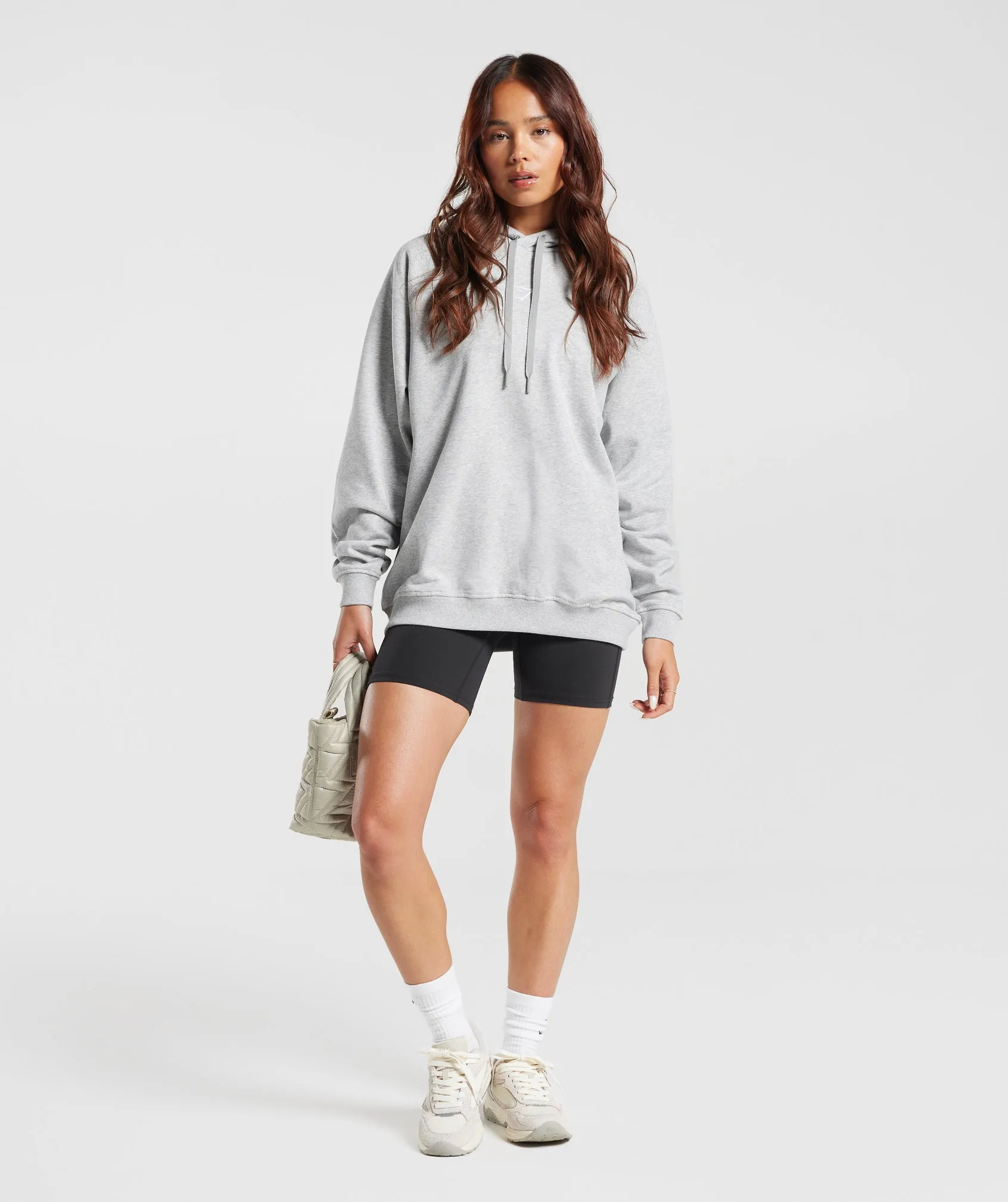 Gymshark Training Oversized Fleece Hoodie - Light Grey Marl sold by Gymshark product image thumbnail 4