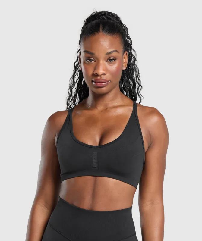 Gymshark Activate Seamless Bralette - Black sold by Gymshark