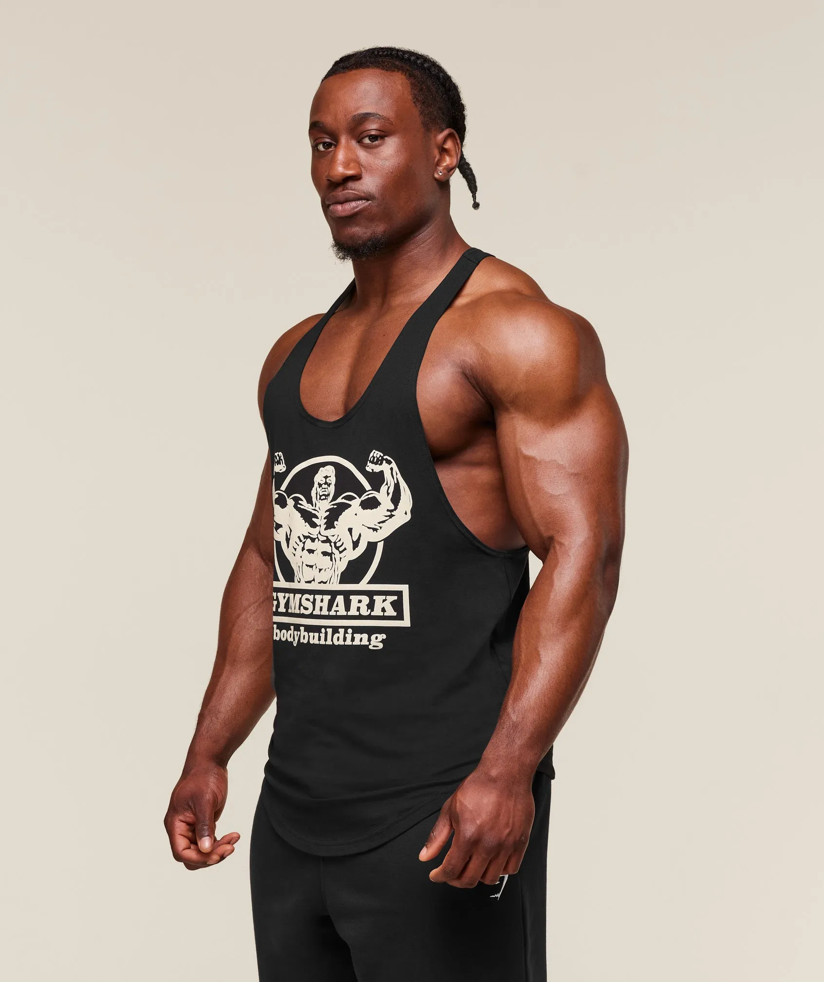 Gymshark Double Bicep Stringer - Black sold by Gymshark product image thumbnail 5
