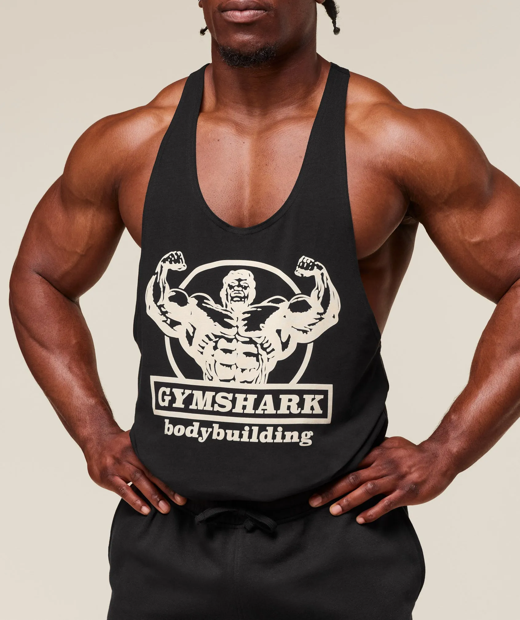 Gymshark Double Bicep Stringer - Black sold by Gymshark product image thumbnail 4