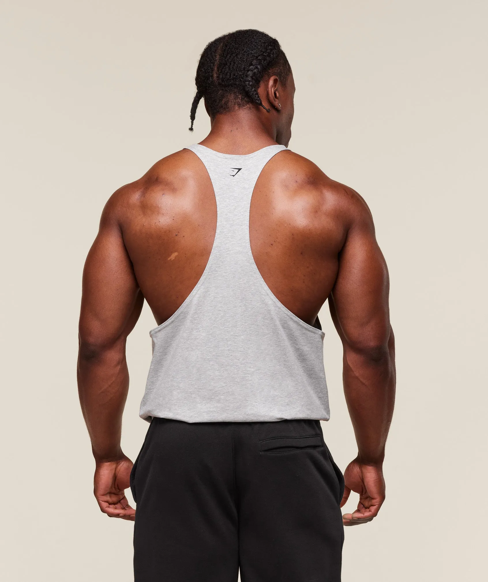 Gymshark Double Bicep Stringer - Light Grey Core Marl sold by Gymshark product image thumbnail 2