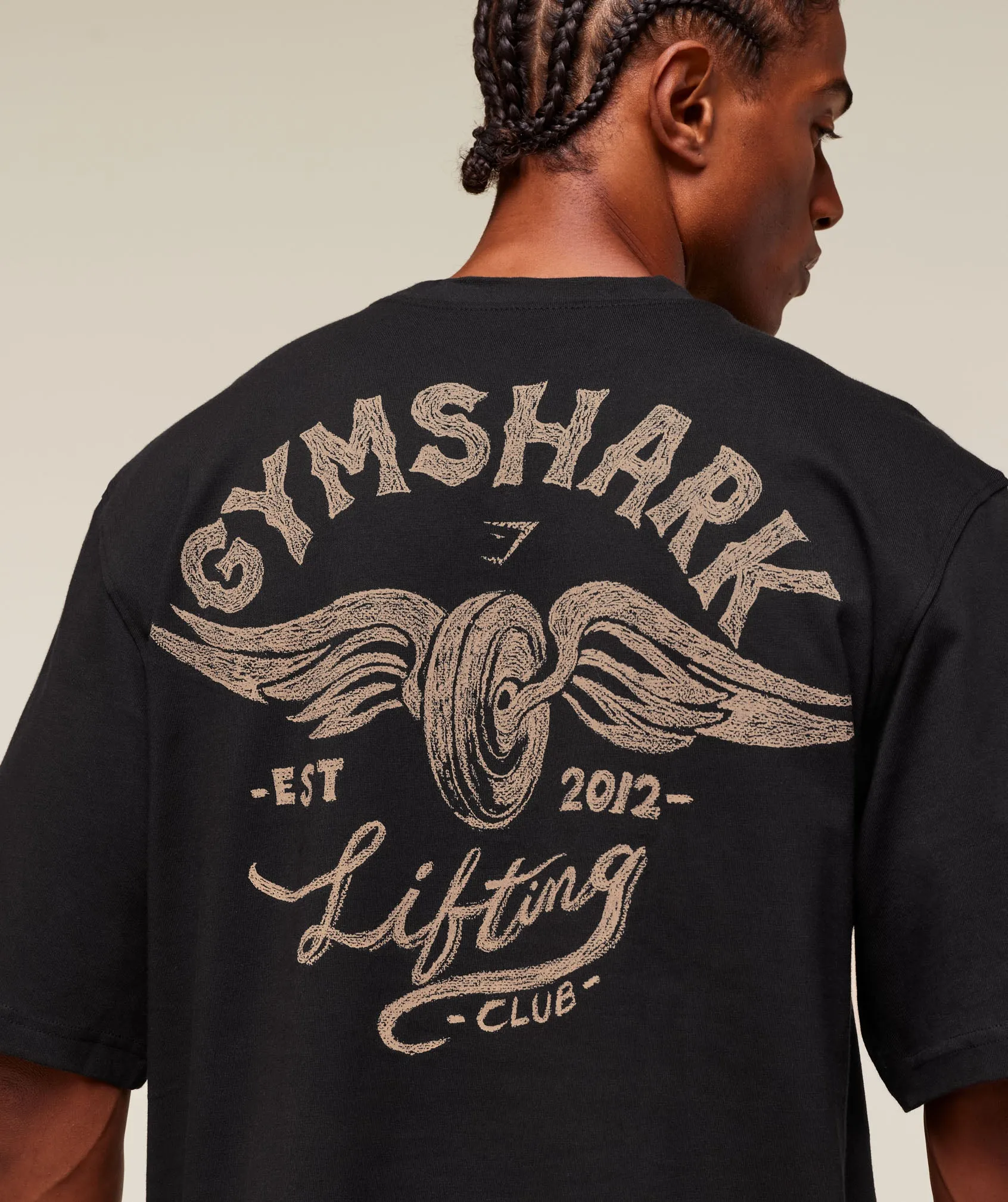 Gymshark Flying Weights T-Shirt - Black sold by Gymshark product image thumbnail 5