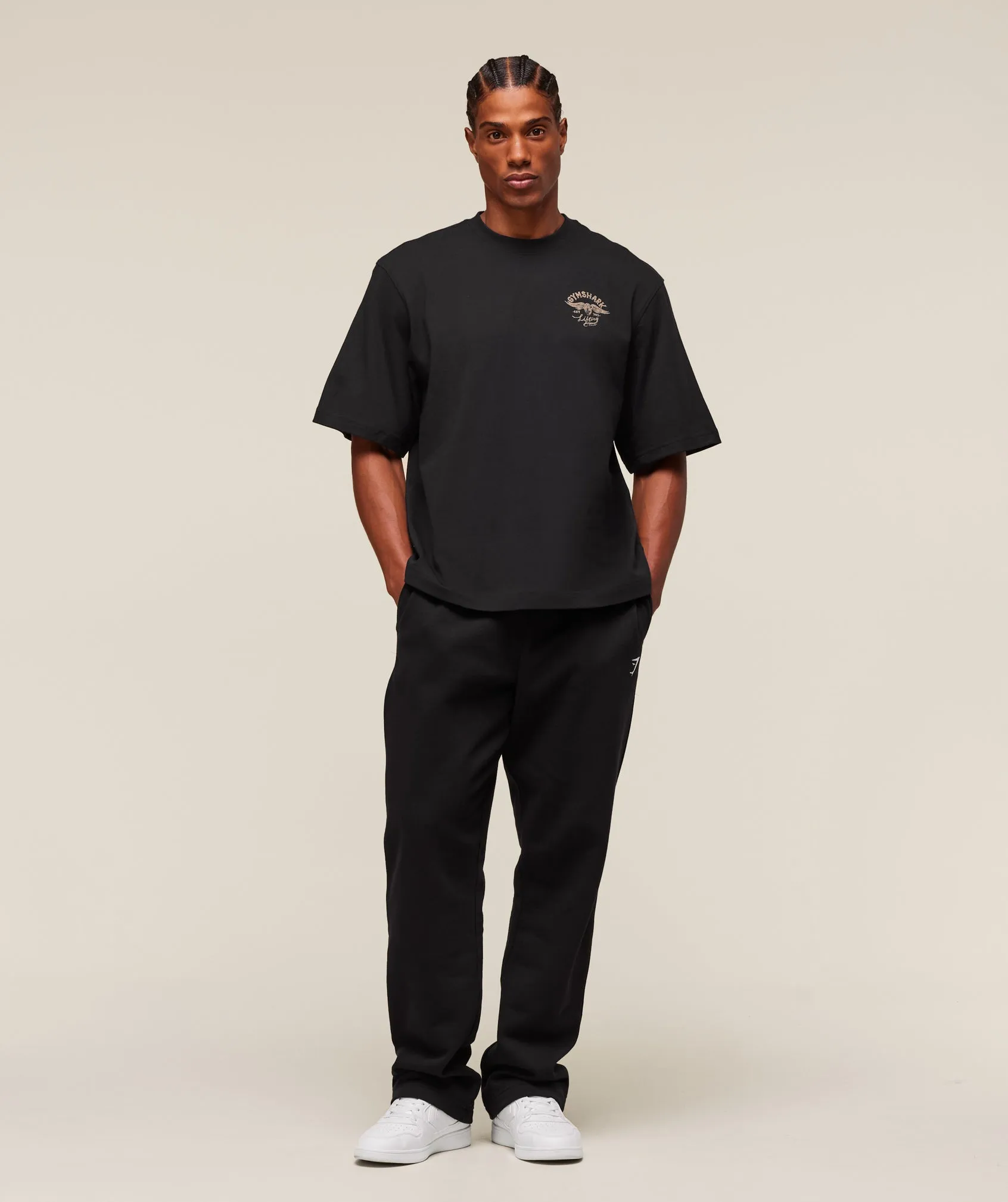 Gymshark Flying Weights T-Shirt - Black sold by Gymshark product image thumbnail 3