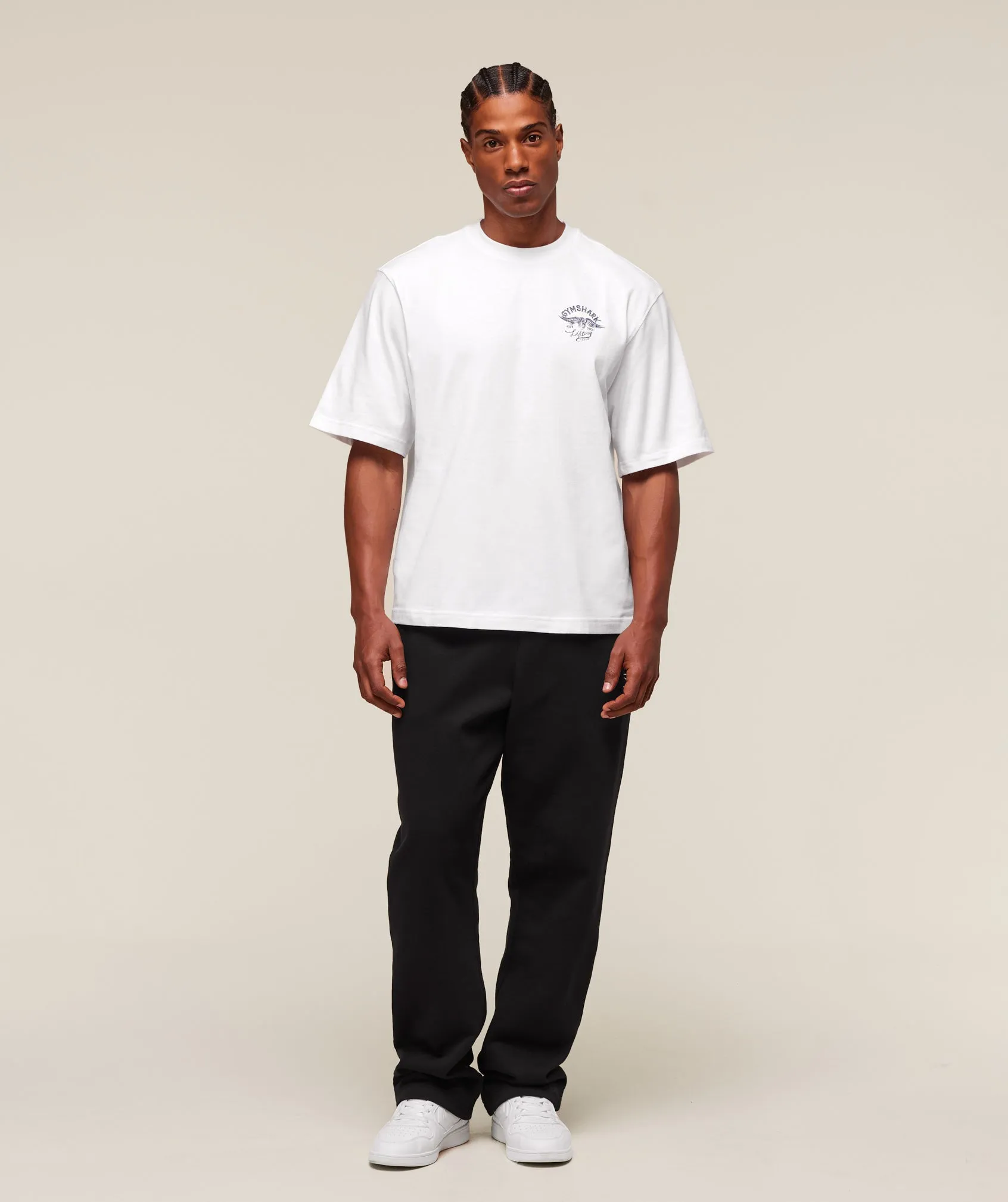 Gymshark Flying Weights T-Shirt - White sold by Gymshark product image thumbnail 4