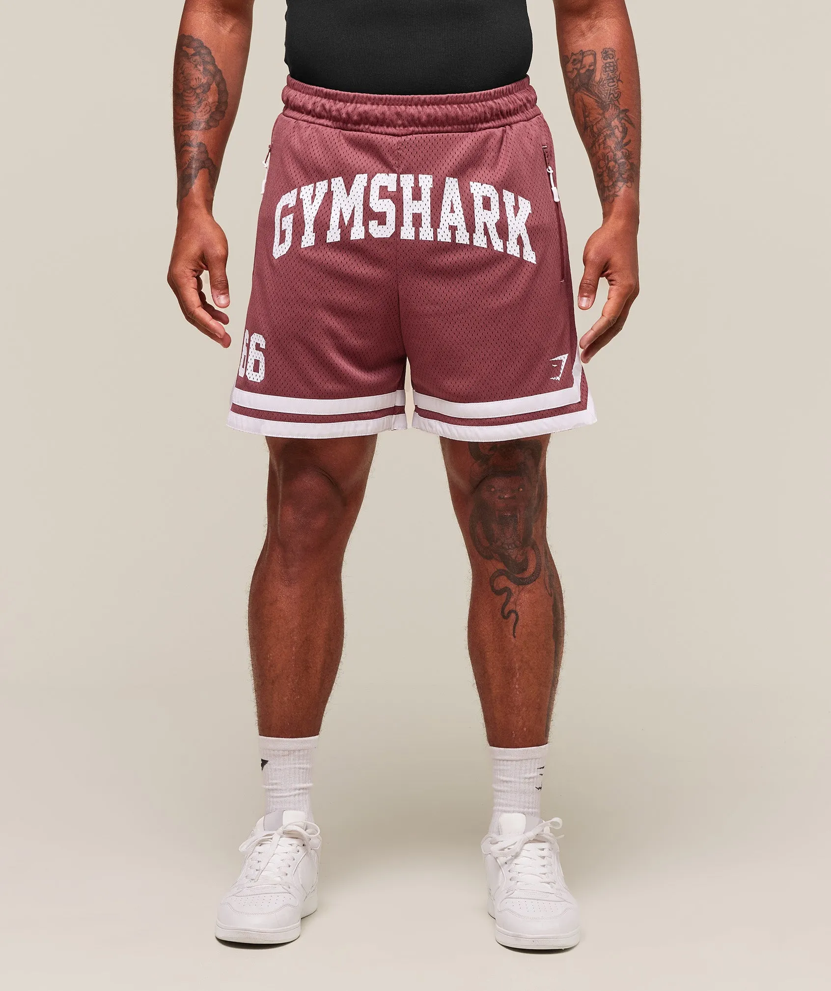 Gymshark Campus Mesh Shorts - Washed Berry Pink sold by Gymshark