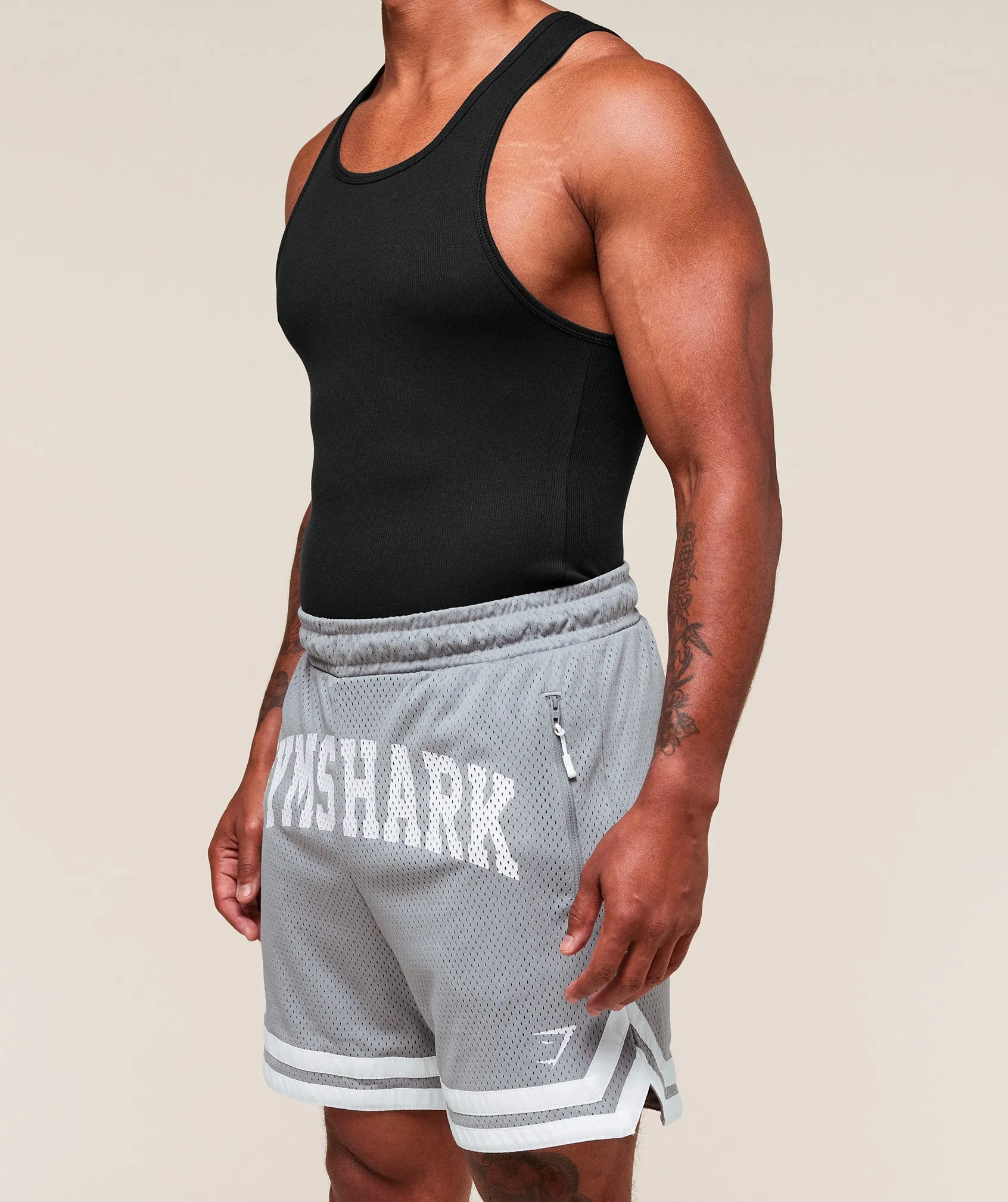 Gymshark Campus Mesh Shorts - Denim Grey sold by Gymshark product image thumbnail 5