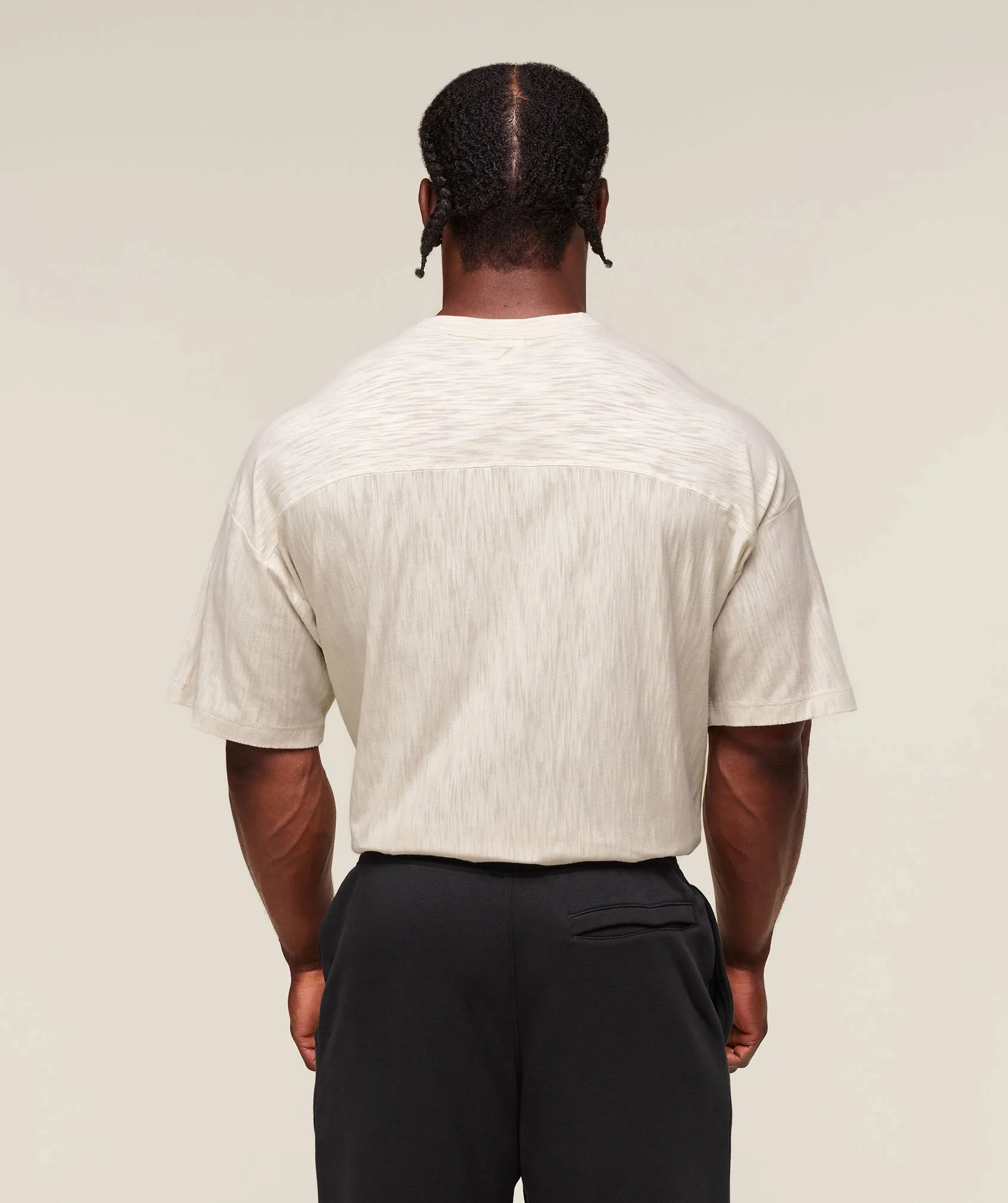 Gymshark Lightweight Slub Textured T-Shirt - Oat White sold by Gymshark product image thumbnail 2