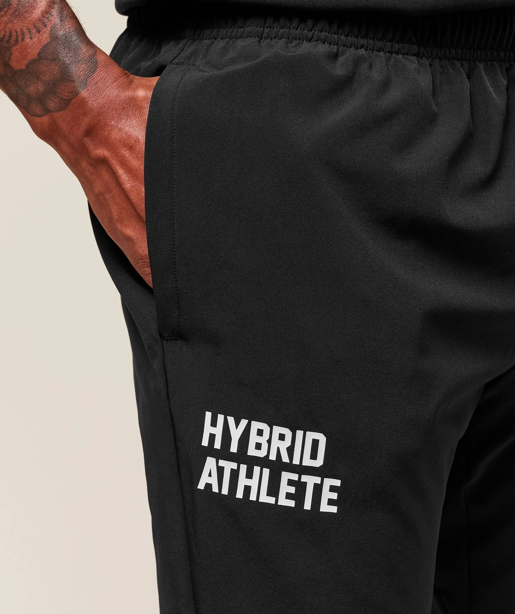 Gymshark Hybrid Athlete Woven Joggers - Black sold by Gymshark product image thumbnail 4