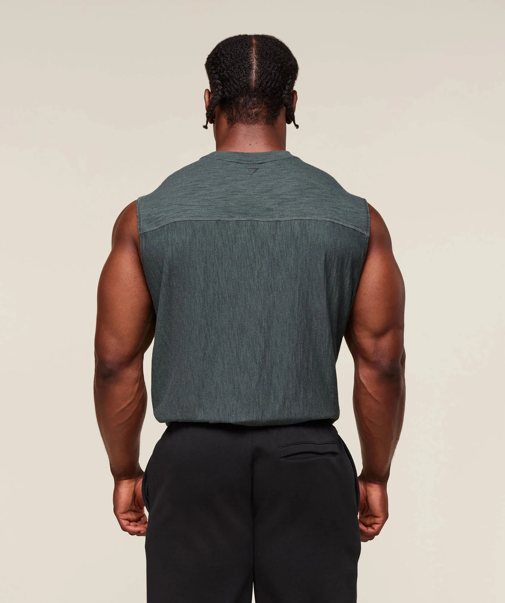 Gymshark Lightweight Slub Textured Tank - Slate Teal sold by Gymshark product image thumbnail 2