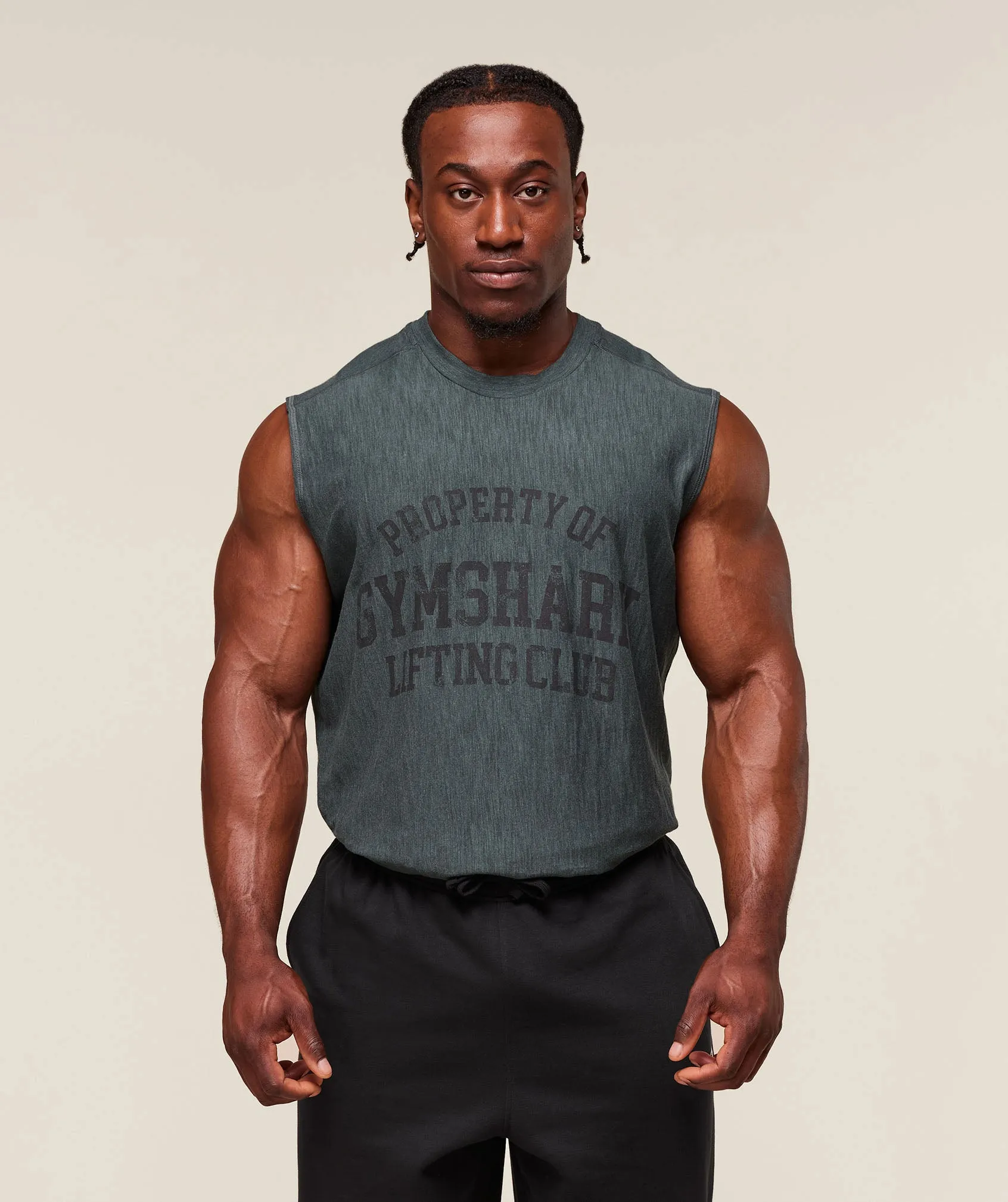 Gymshark Lightweight Slub Textured Tank - Slate Teal sold by Gymshark