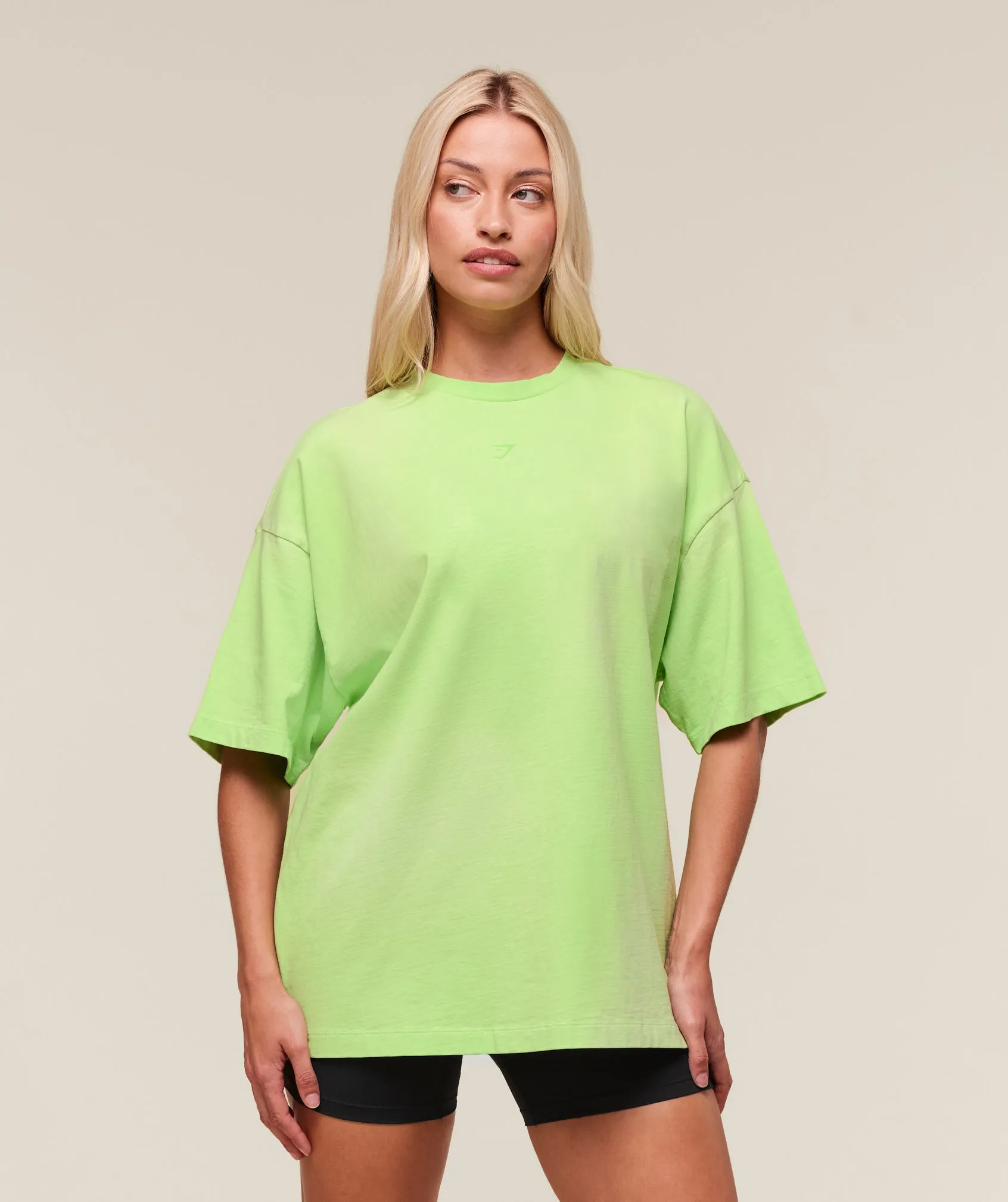 Gymshark Summer Tie-Dye Graphic Oversized T-Shirt - Energy Gelato Green/Wash sold by Gymshark