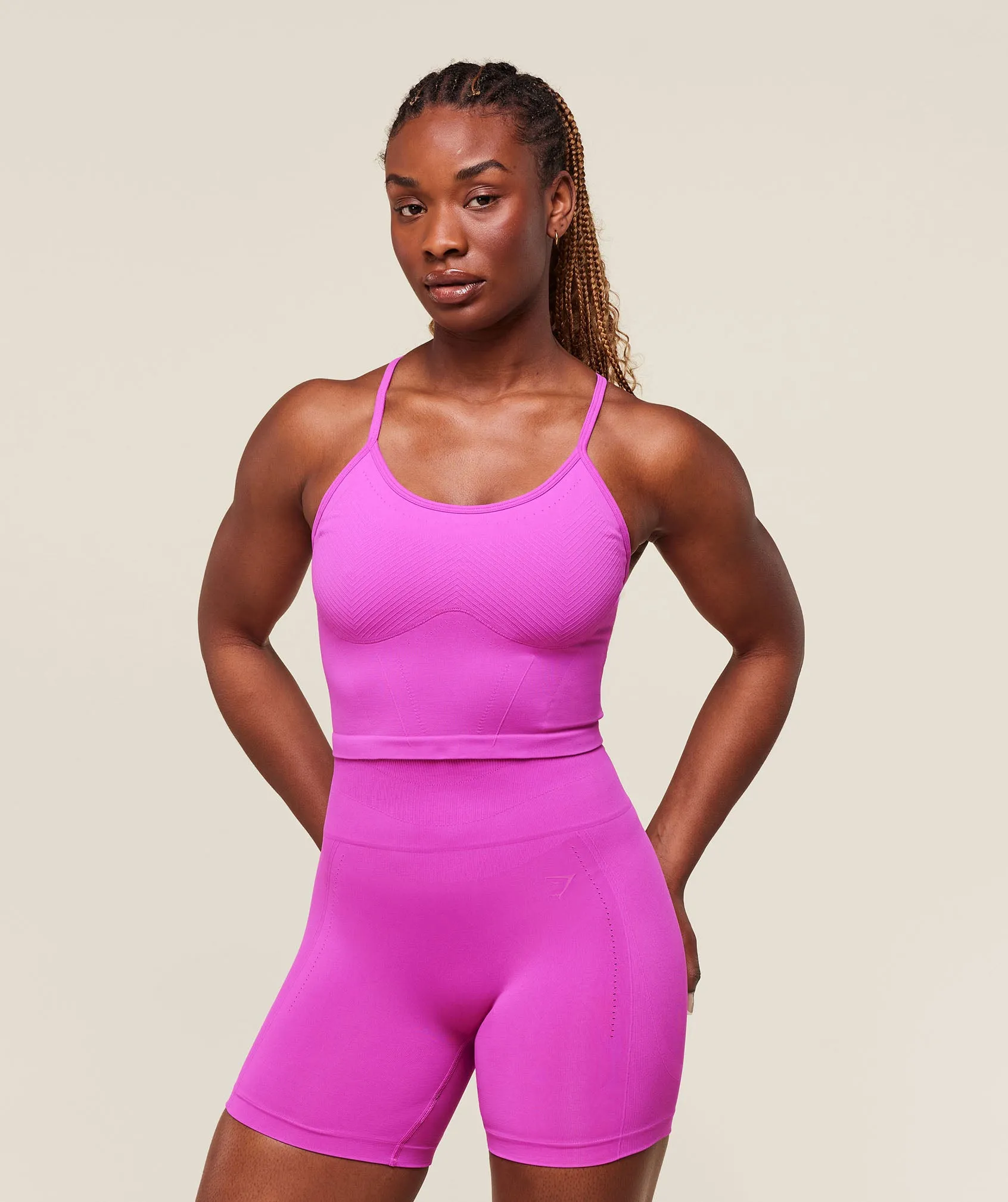 Gymshark Energised Seamless Crop Top - Vibrant Pink sold by Gymshark