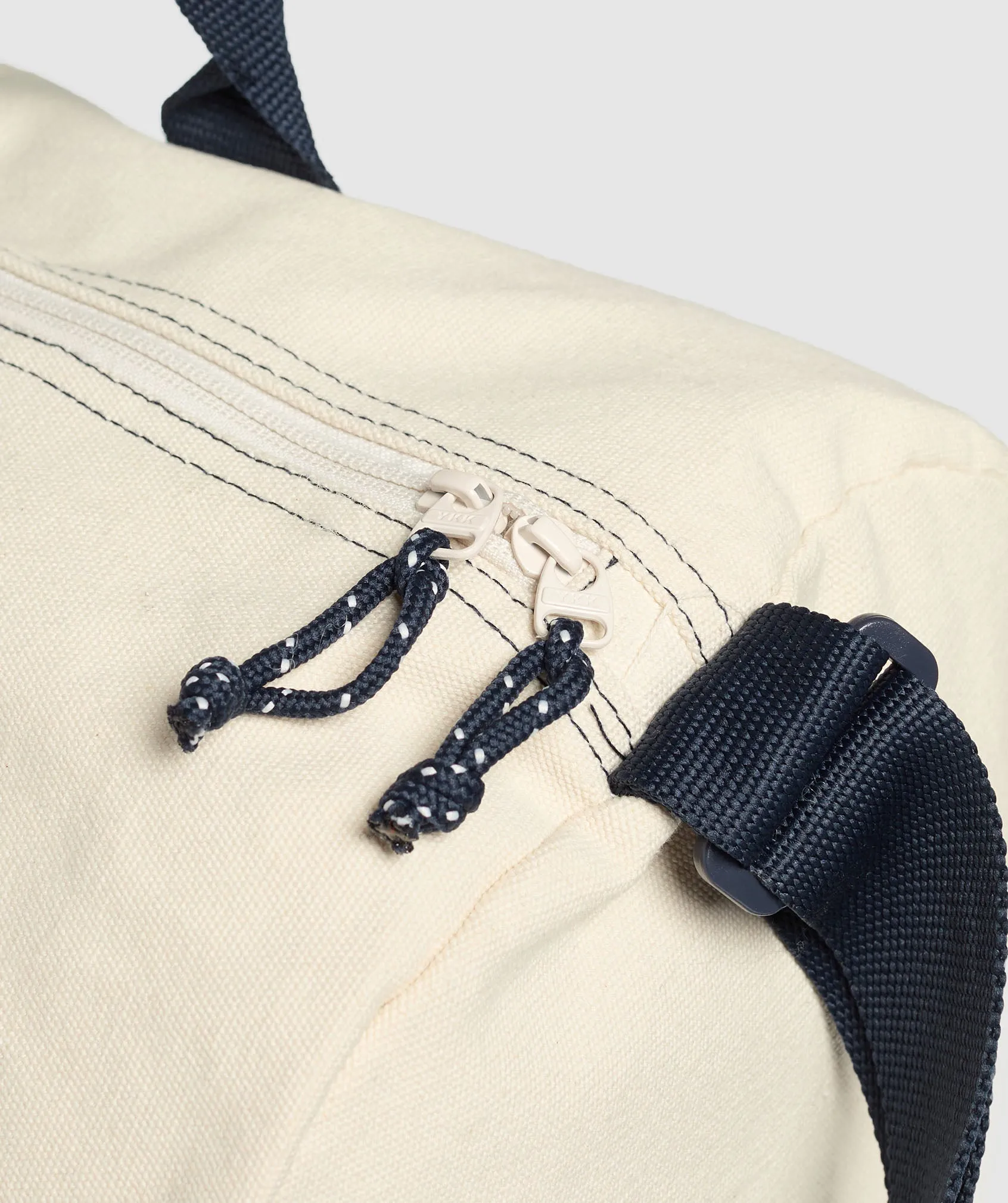 Gymshark Collegiate Canvas Duffle - Oat White/Heavy Blue sold by Gymshark product image thumbnail 2