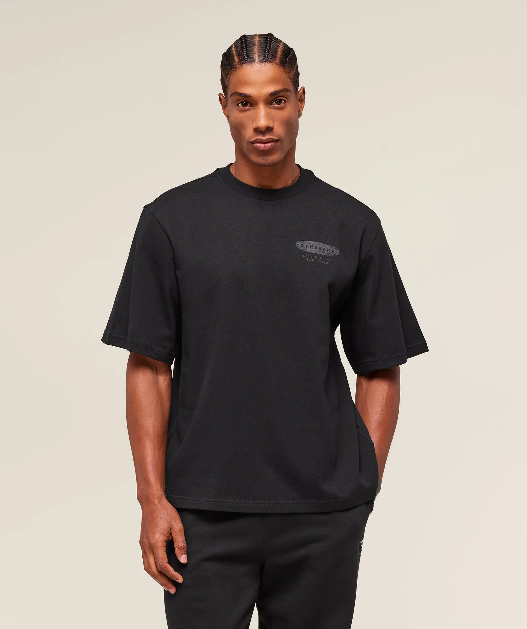 Gymshark For The Lifters Boxy T-Shirt - Black sold by Gymshark product image thumbnail 2