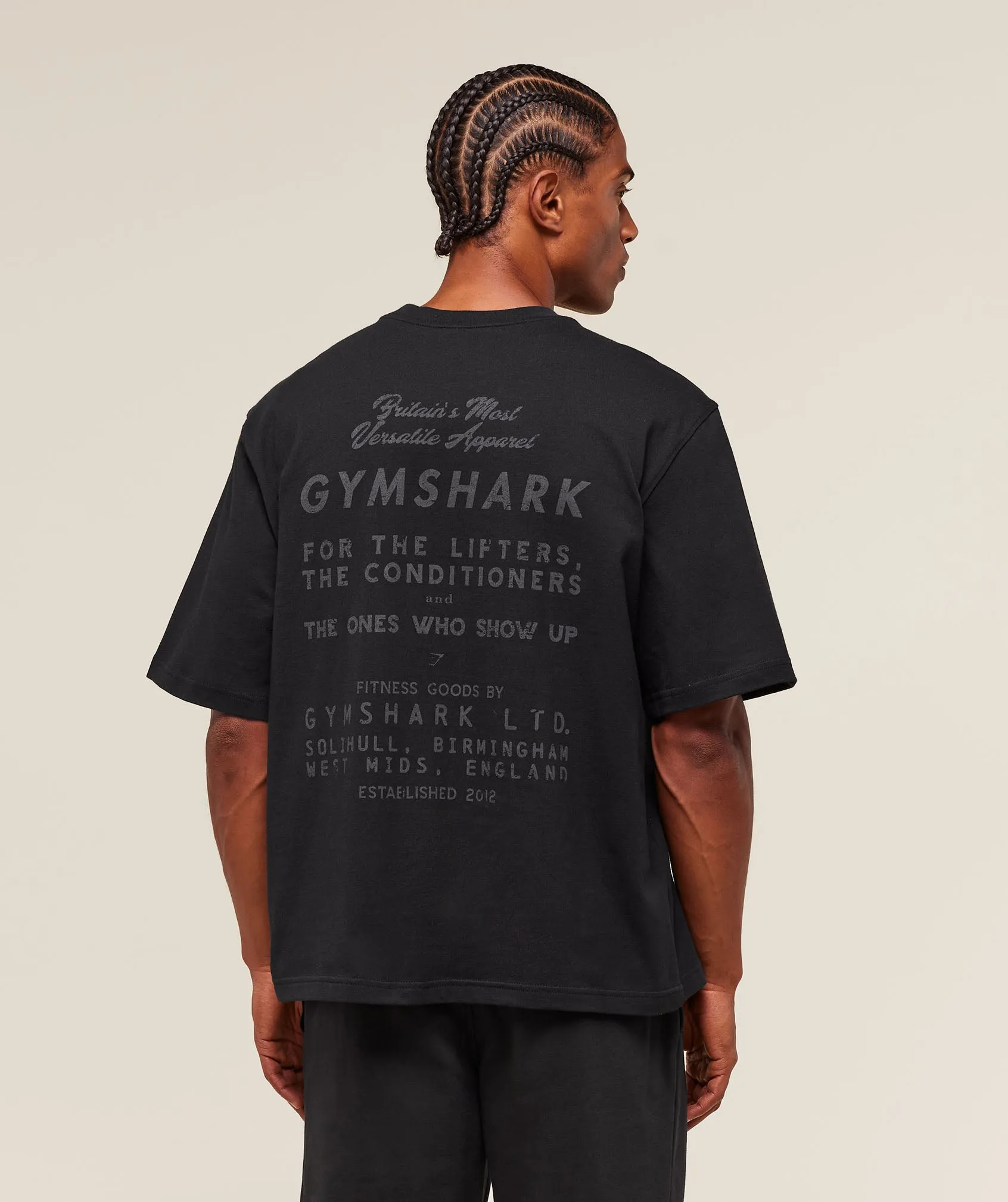 Gymshark For The Lifters Boxy T-Shirt - Black sold by Gymshark