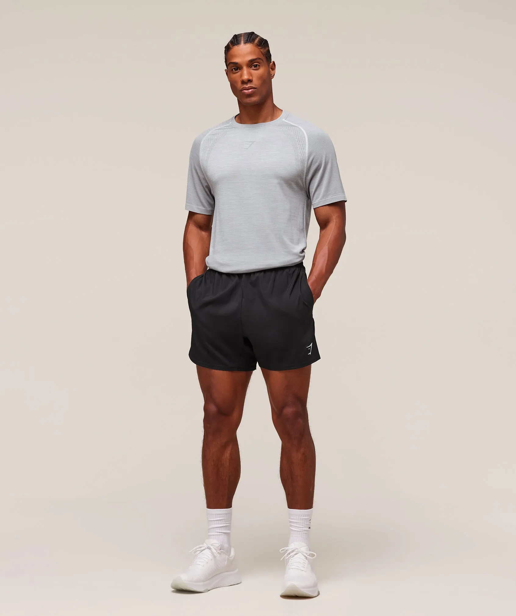 Gymshark Versatile Seamless T-Shirt - Light Grey/Smokey Grey sold by Gymshark product image thumbnail 3