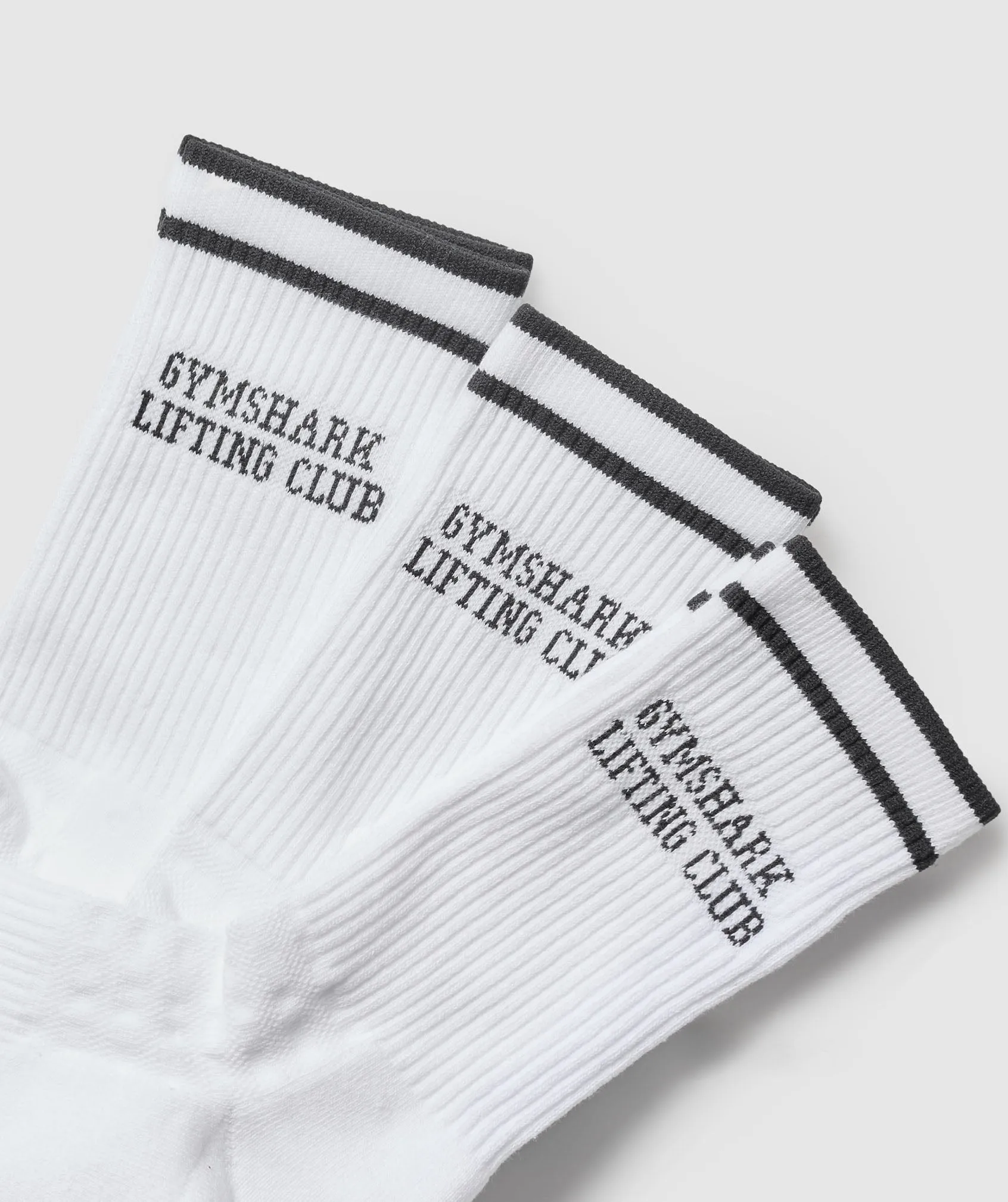 Gymshark Lifting Club Graphic Crew 3pk - White/Black sold by Gymshark product image thumbnail 2