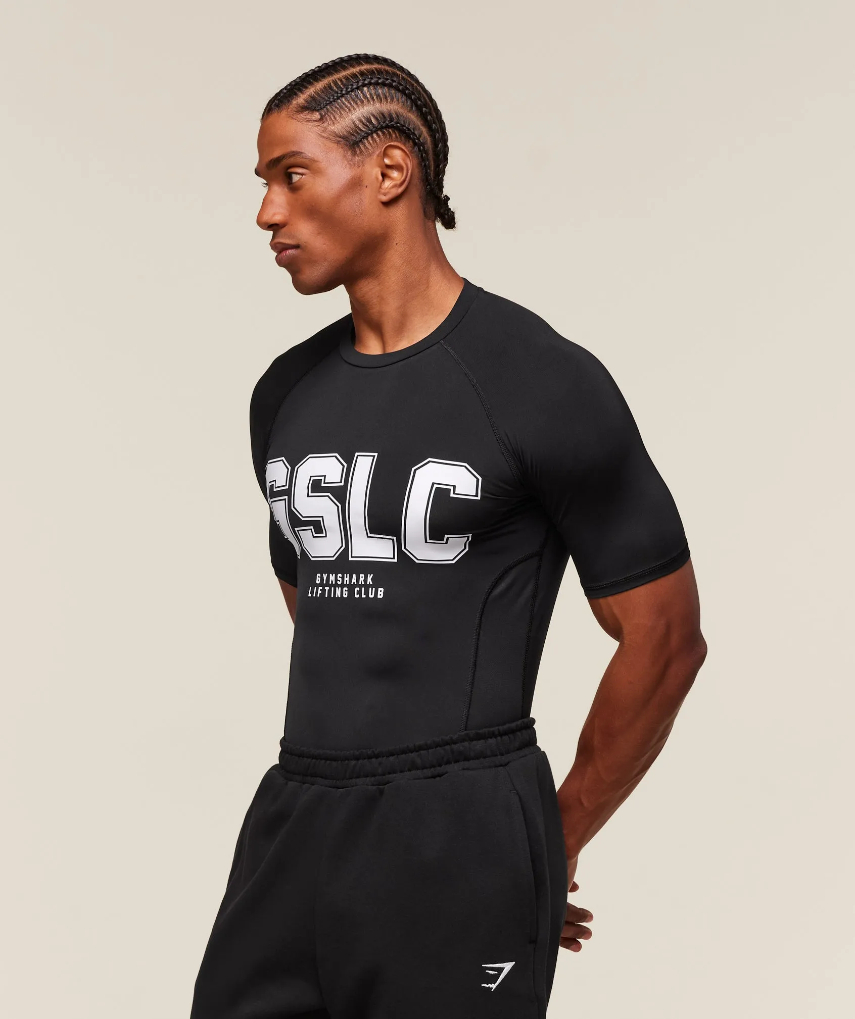 Gymshark GSLC Baselayer T-Shirt - Black sold by Gymshark product image thumbnail 3