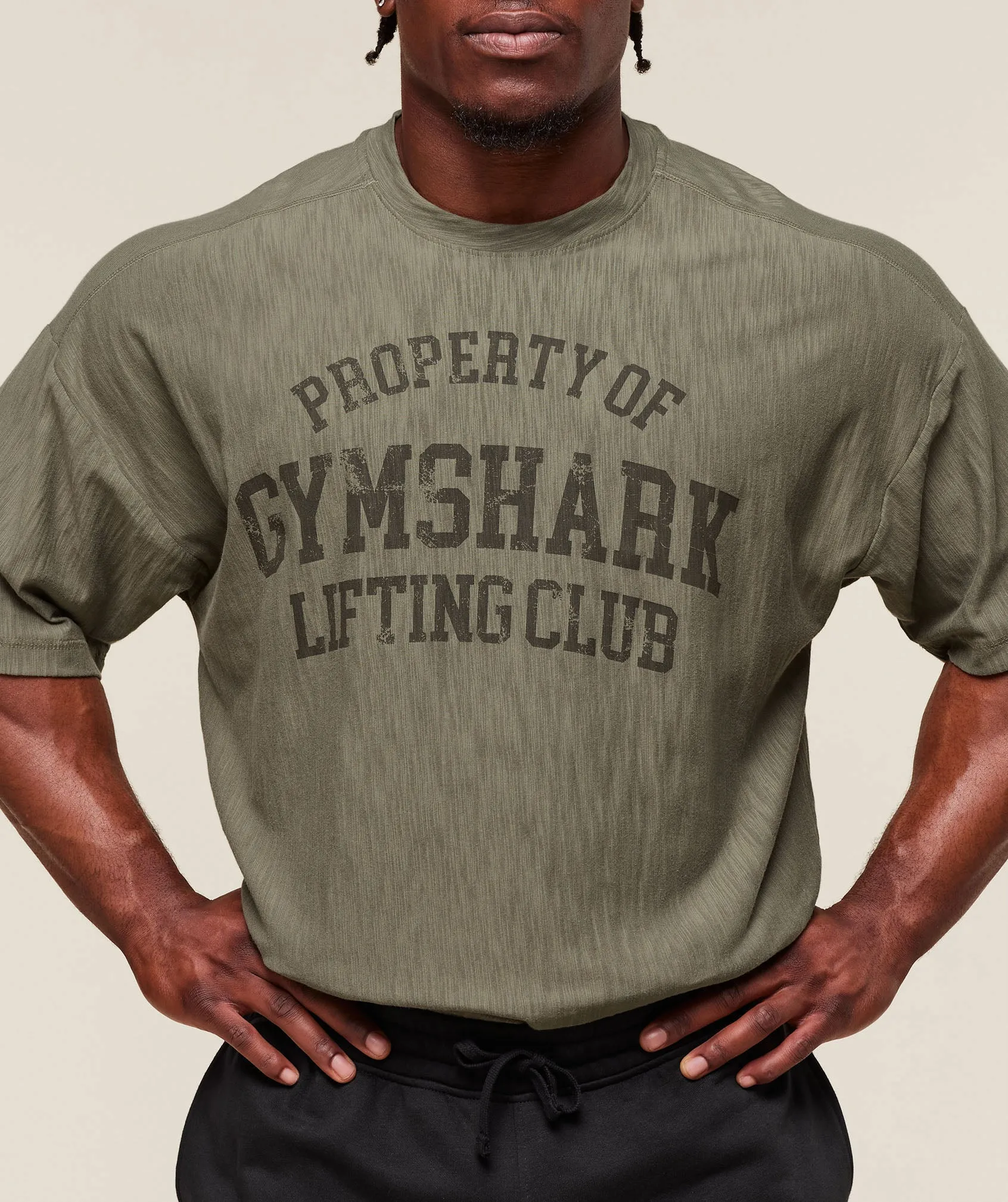 Gymshark Lightweight Slub Textured T-Shirt - Utility Green sold by Gymshark product image thumbnail 5