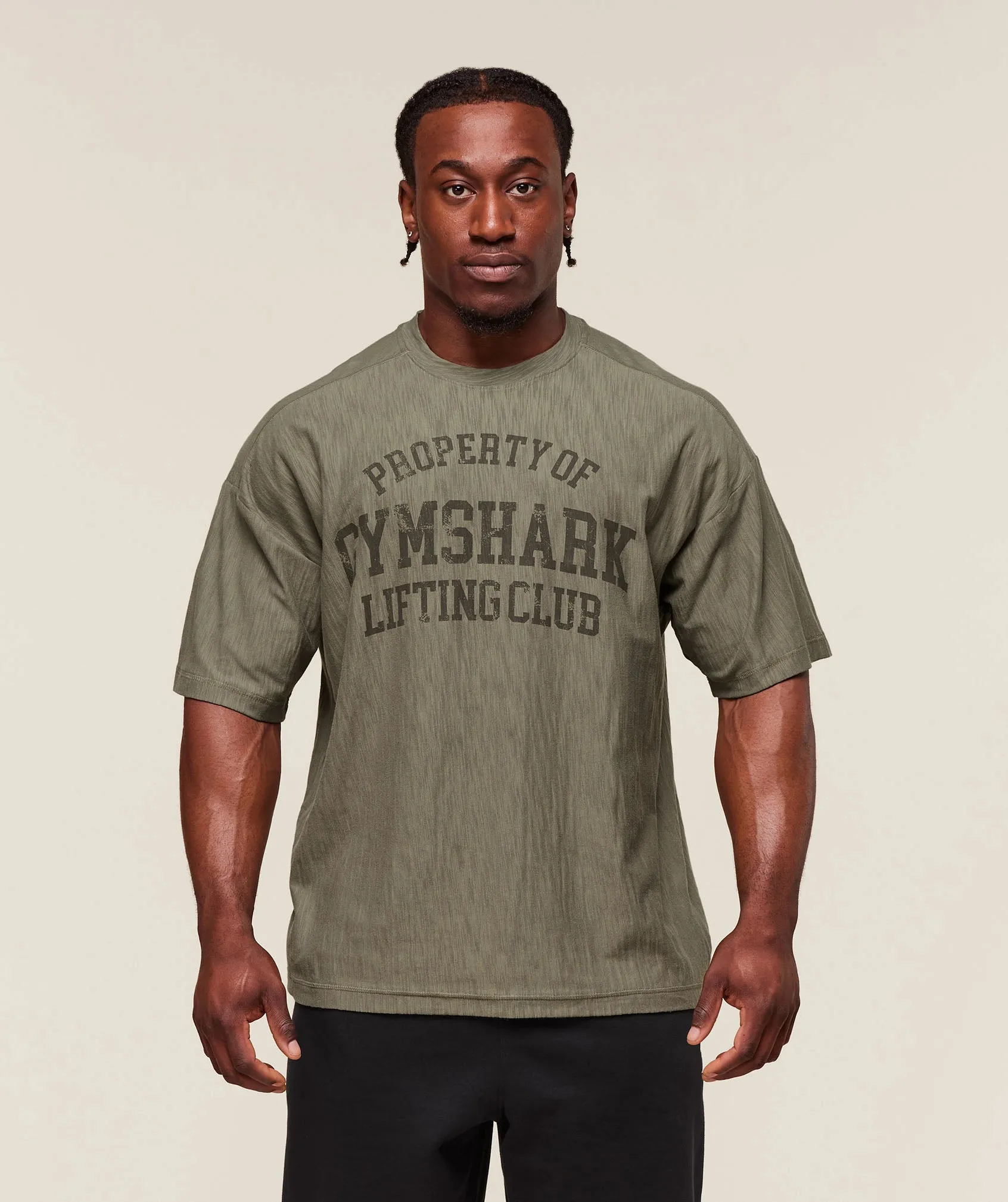 Gymshark Lightweight Slub Textured T-Shirt - Utility Green sold by Gymshark product image thumbnail 4