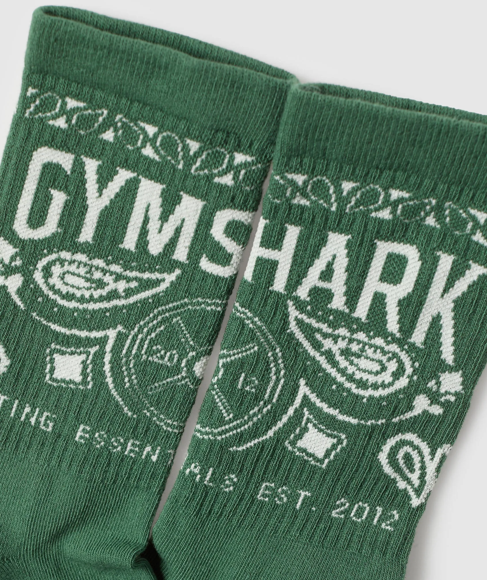 Gymshark Bandana Crew Sock - Classic Green sold by Gymshark product image thumbnail 2
