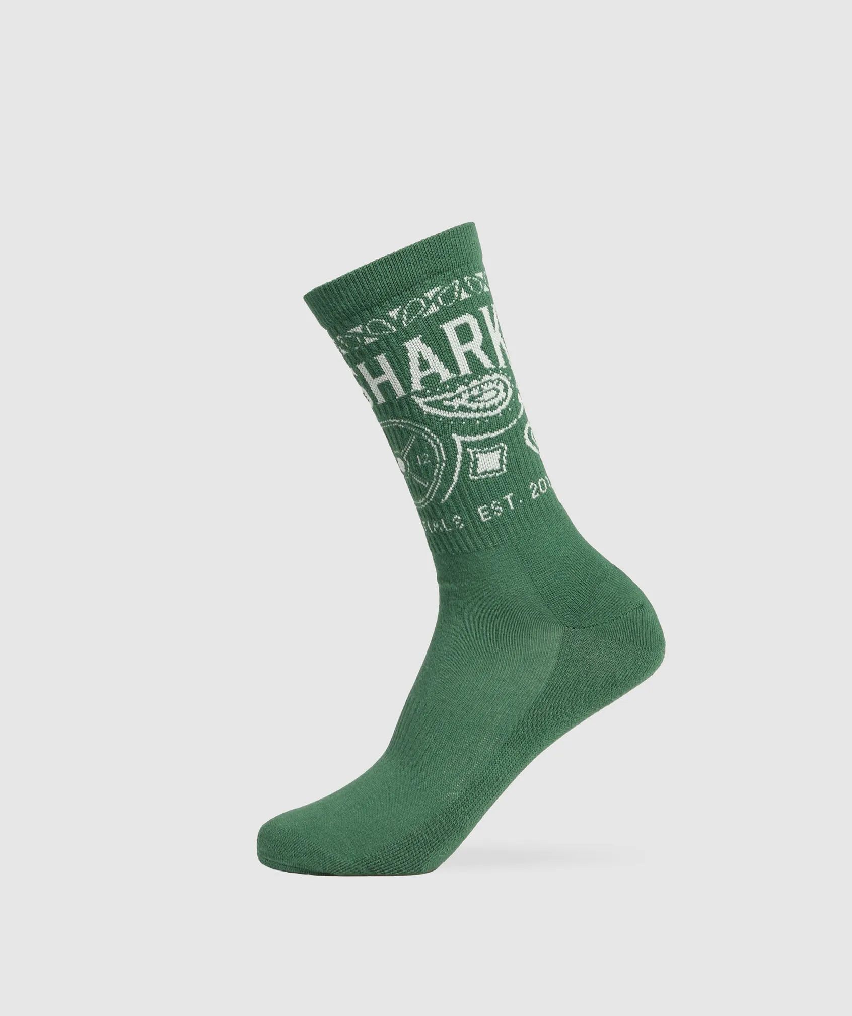 Gymshark Bandana Crew Sock - Classic Green sold by Gymshark