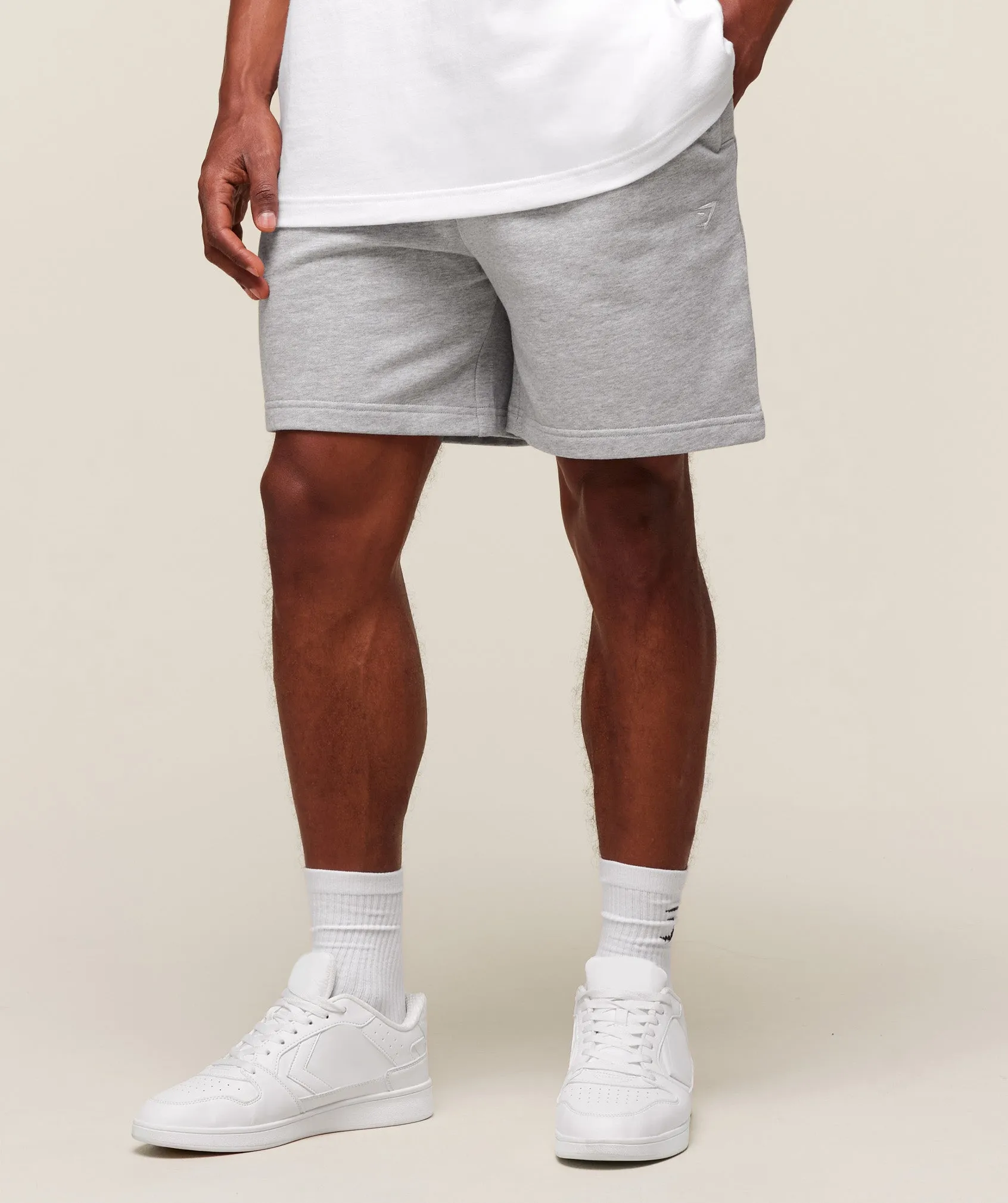 Gymshark Rest Day Essentials Shorts - Light Grey Core Marl sold by Gymshark product image thumbnail 3