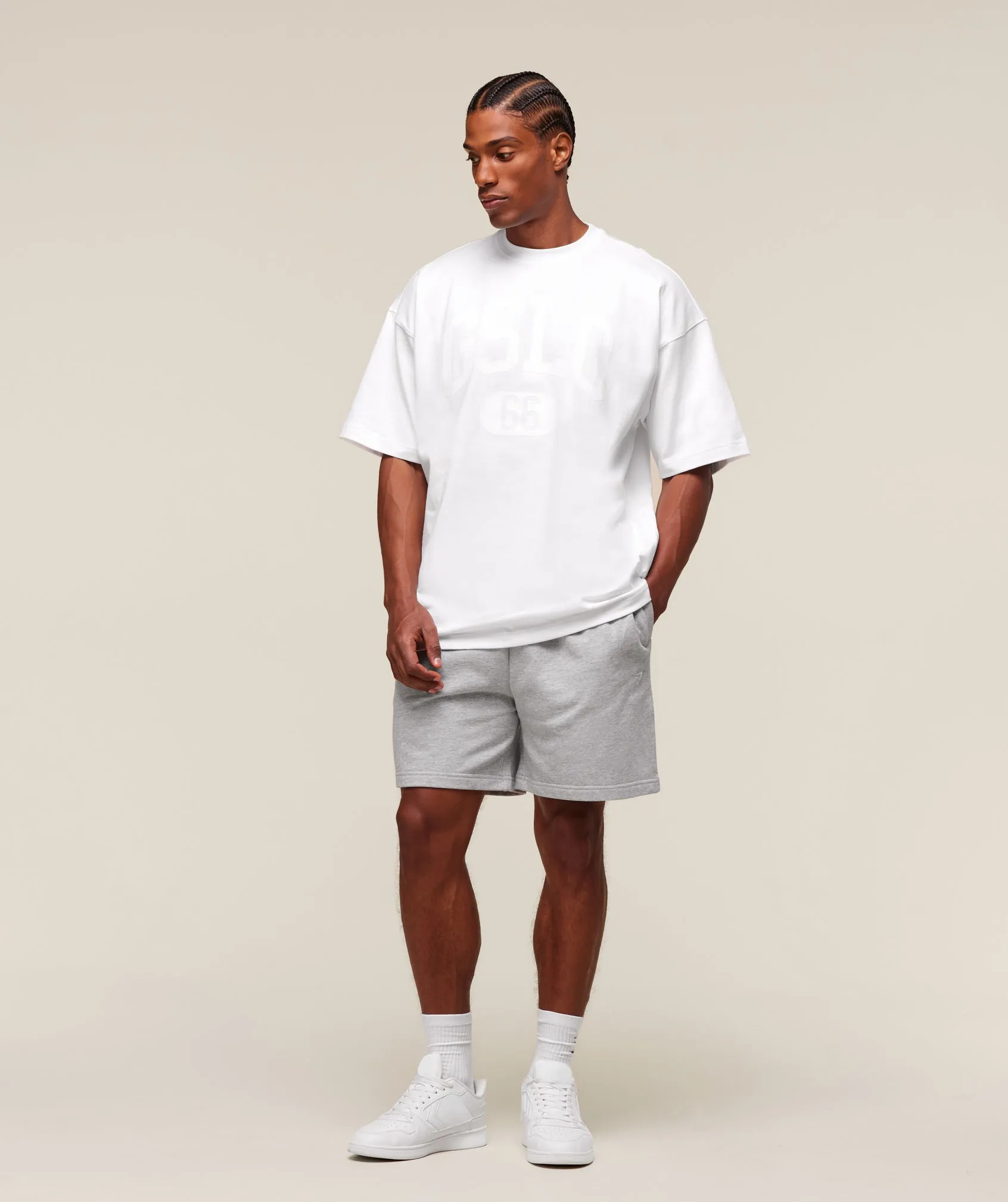 Gymshark Rest Day Essentials Shorts - Light Grey Core Marl sold by Gymshark product image thumbnail 5