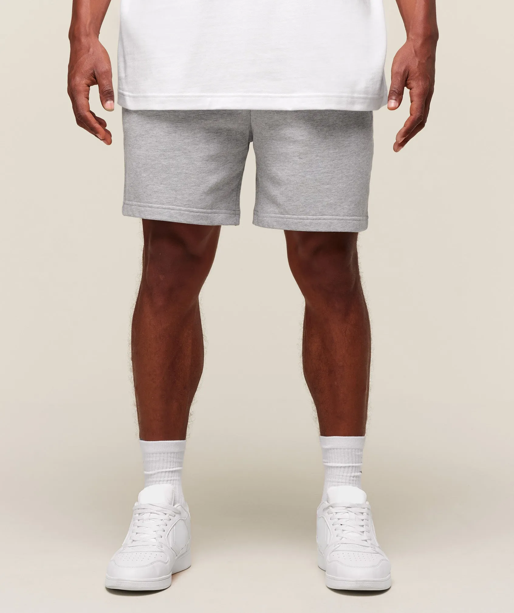 Gymshark Rest Day Essentials Shorts - Light Grey Core Marl sold by Gymshark