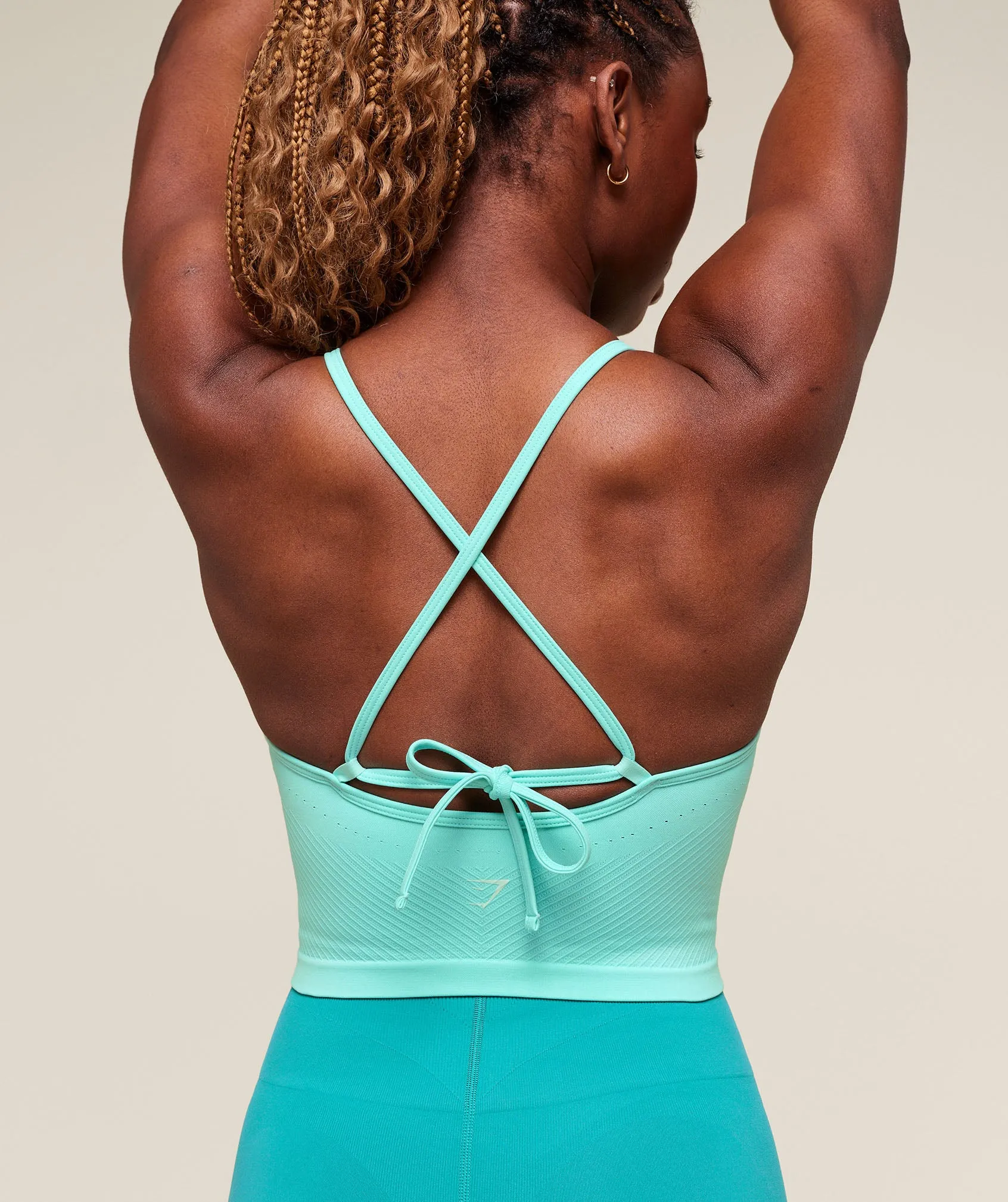 Gymshark Energised Seamless Crop Top - Pop Turquoise sold by Gymshark product image thumbnail 5
