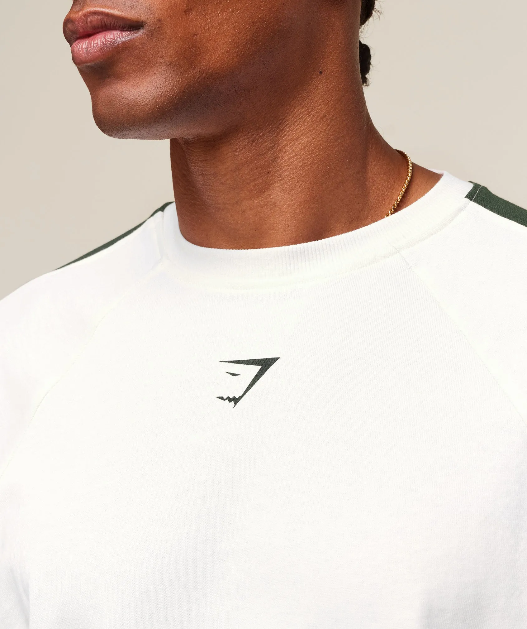 Gymshark GSLC 66 T-Shirt - Soft White/Trail Green sold by Gymshark product image thumbnail 5