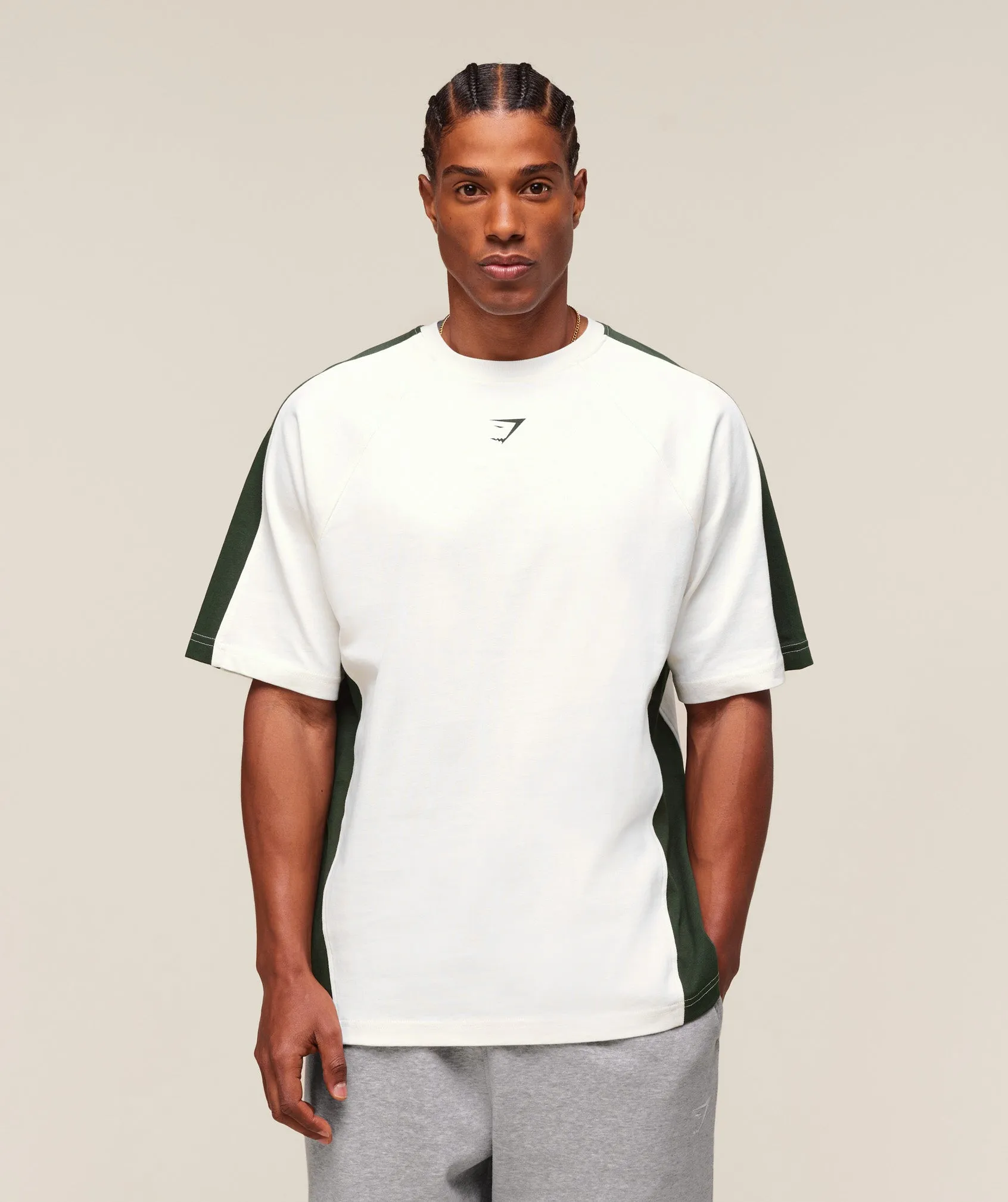 Gymshark GSLC 66 T-Shirt - Soft White/Trail Green sold by Gymshark product image thumbnail 2