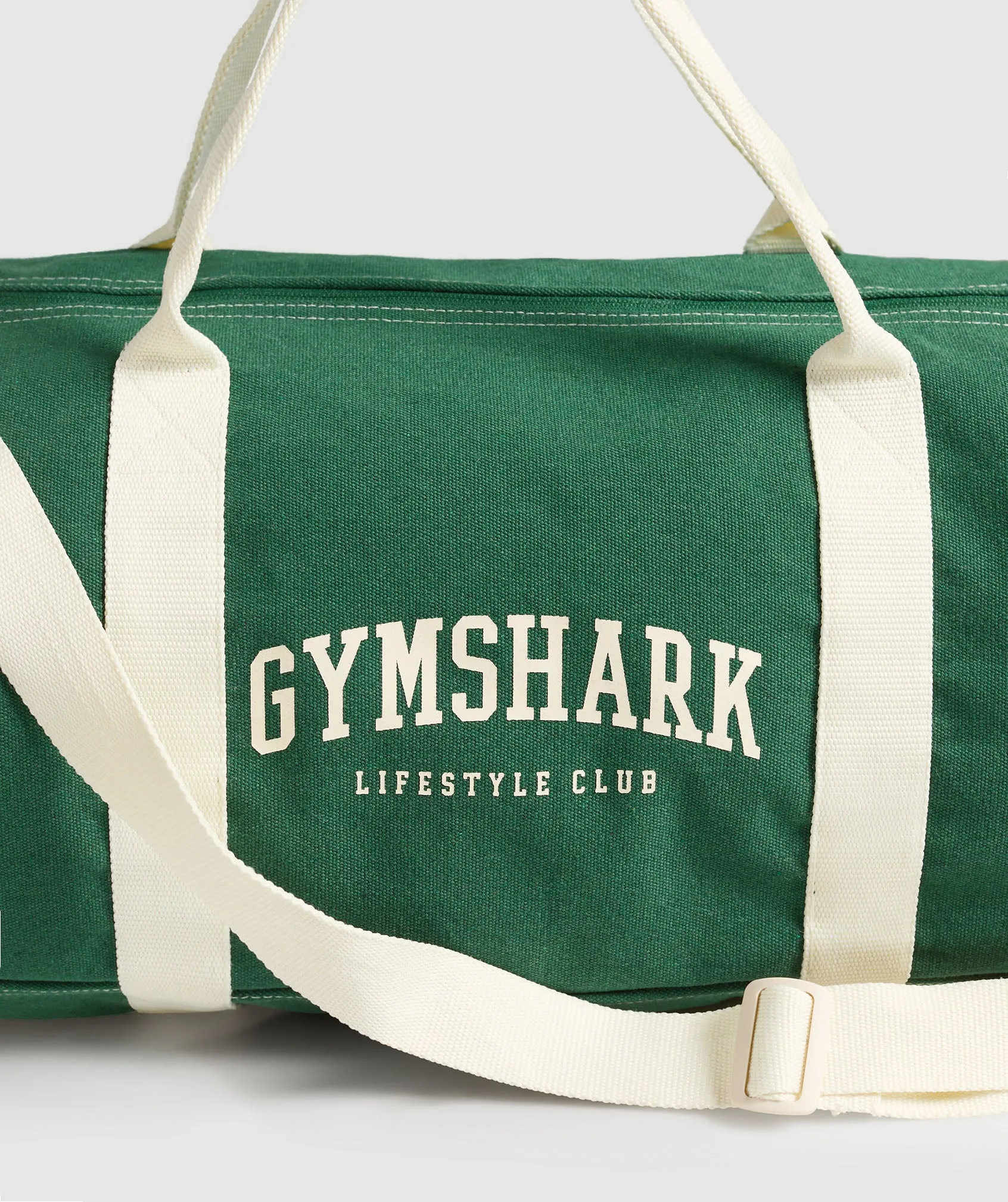 Gymshark Collegiate Canvas Duffle - Classic Green/Oat White sold by Gymshark product image thumbnail 3