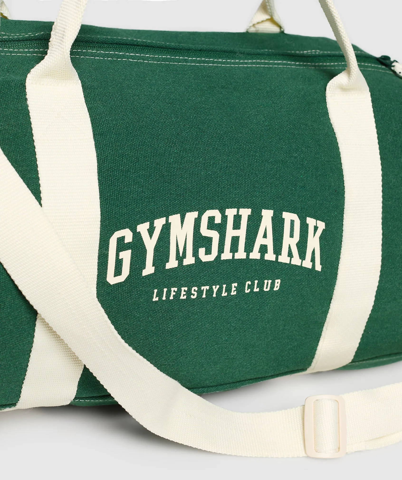 Gymshark Collegiate Canvas Duffle - Classic Green/Oat White sold by Gymshark product image thumbnail 5
