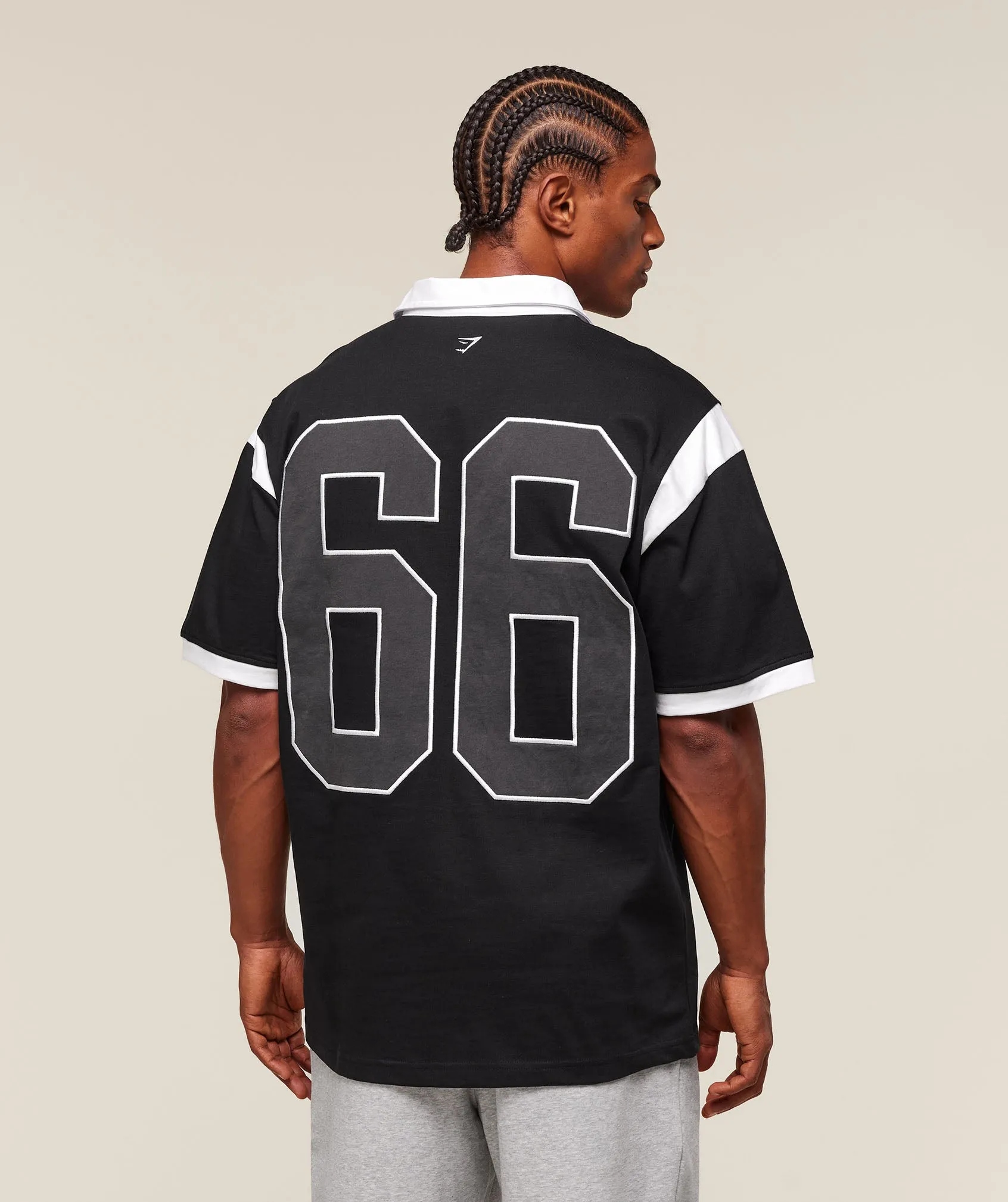 Gymshark GSLC Retro Polo Shirt - Black/White sold by Gymshark product image thumbnail 2