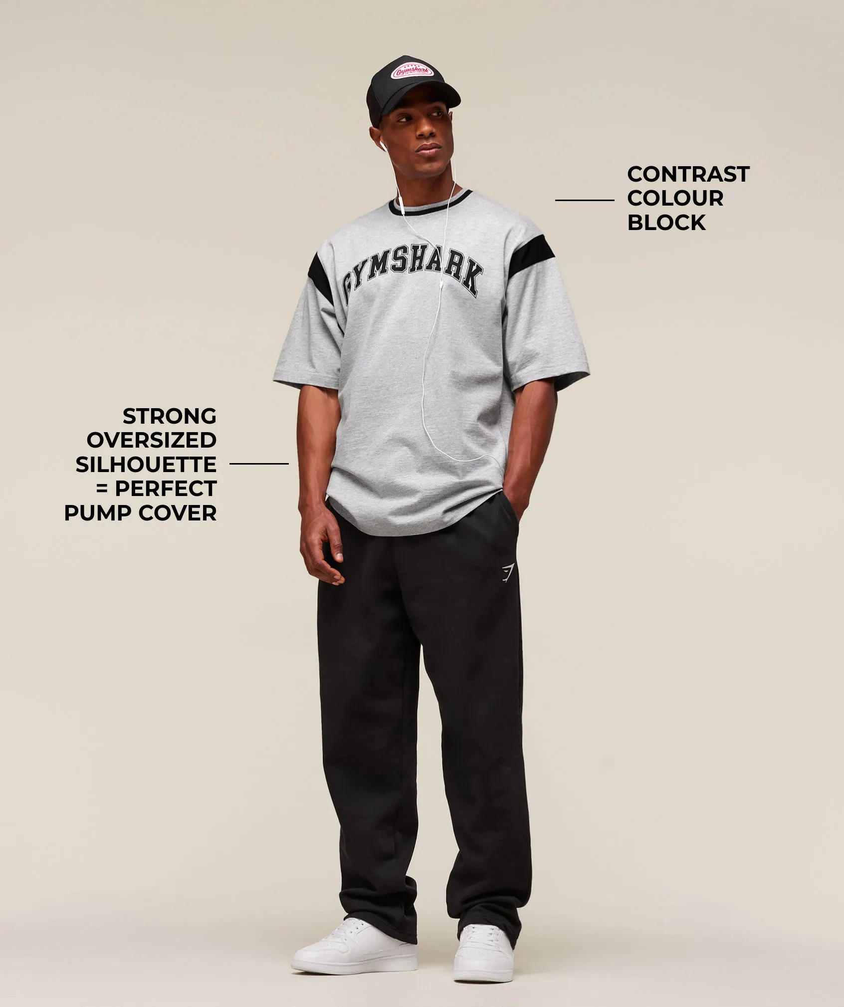 Gymshark GSLC Oversized T-Shirt - Light Grey Core Marl sold by Gymshark product image thumbnail 3