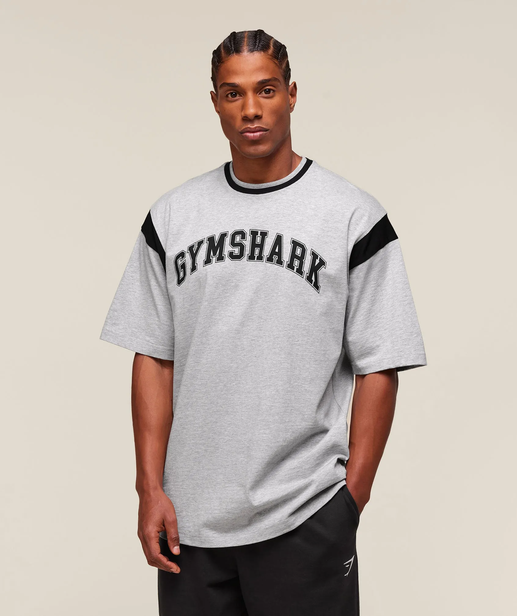 Gymshark GSLC Oversized T-Shirt - Light Grey Core Marl sold by Gymshark