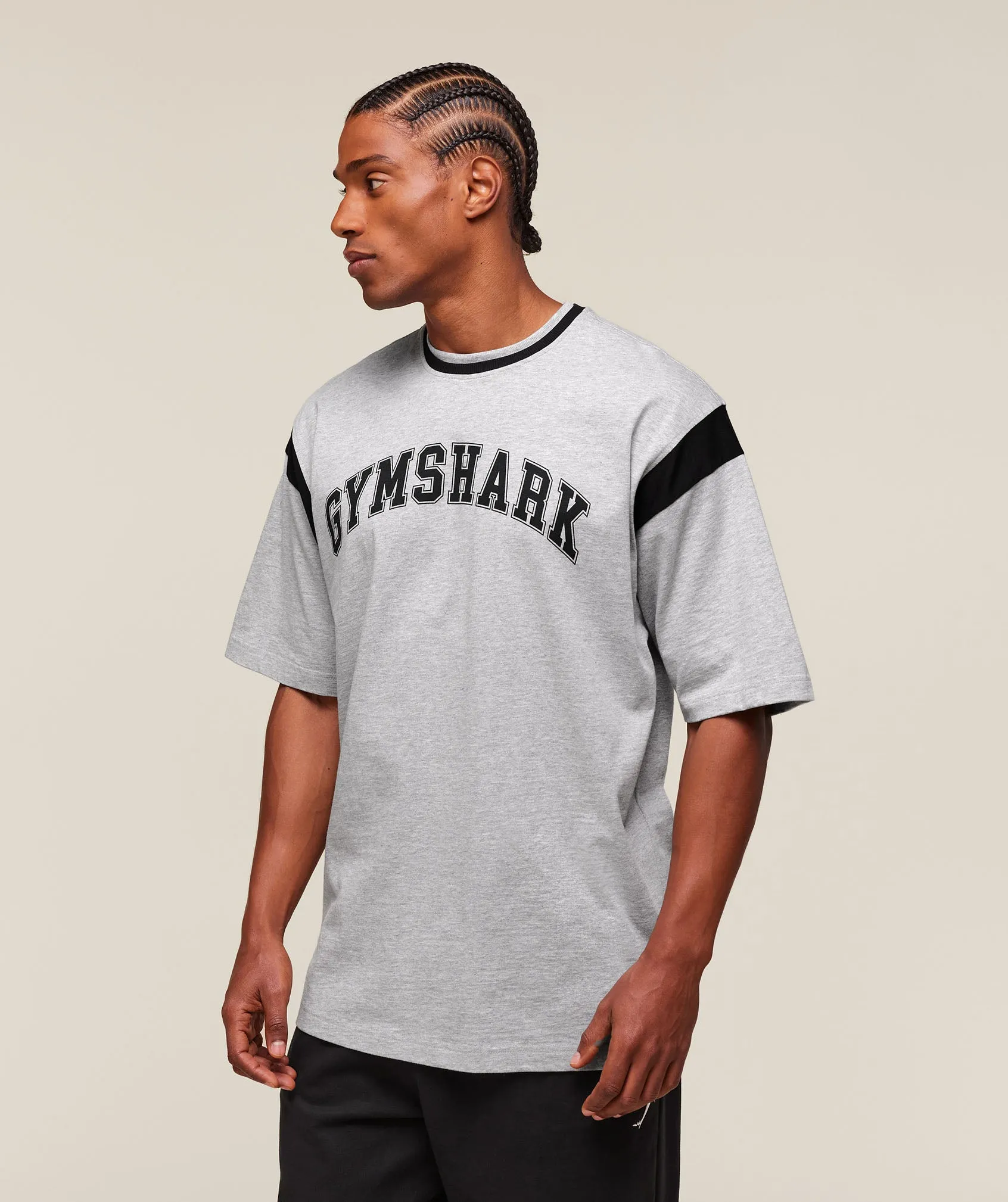 Gymshark GSLC Oversized T-Shirt - Light Grey Core Marl sold by Gymshark product image thumbnail 5