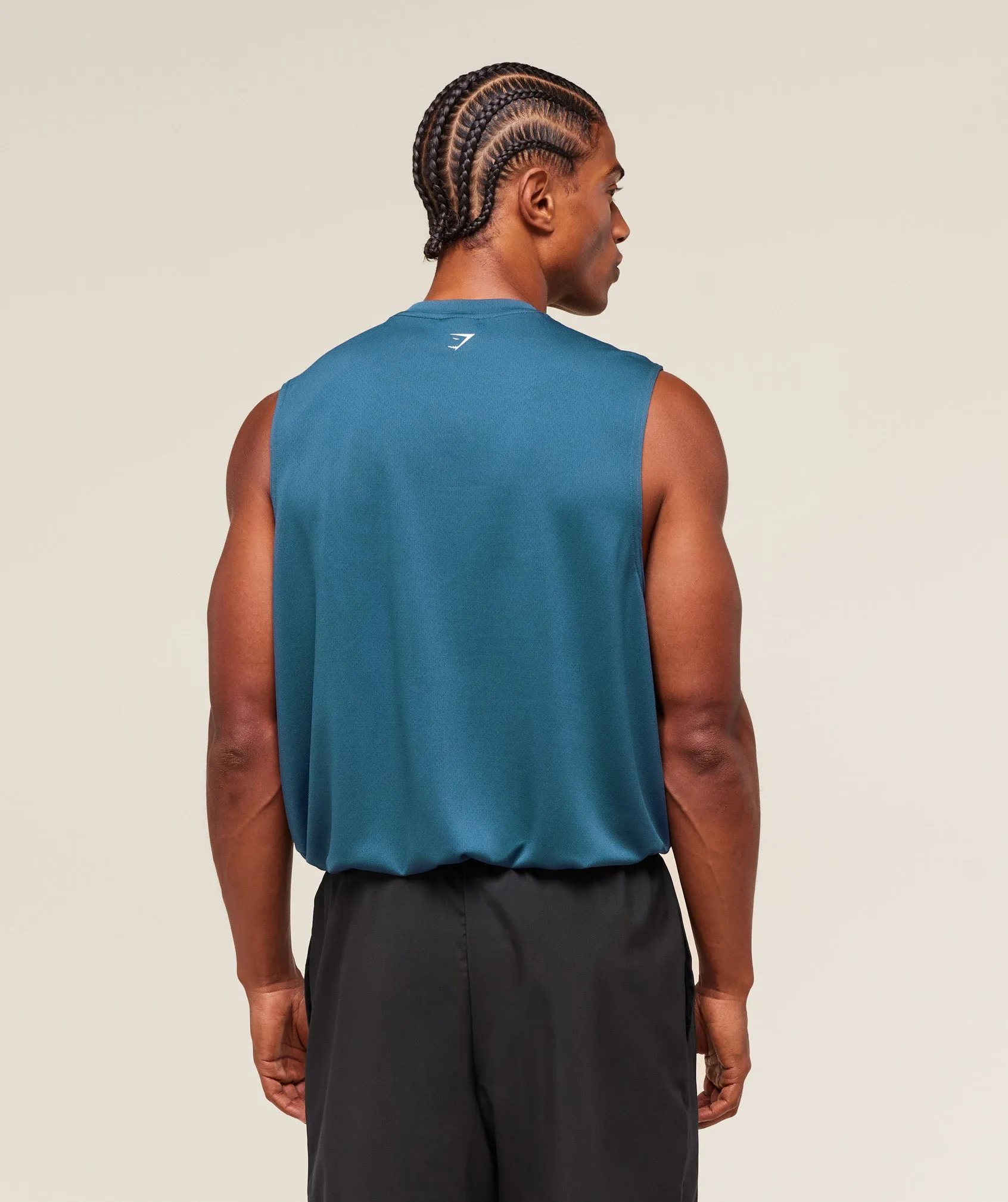 Gymshark S&C Graphic Cut Off Tank - Success Blue sold by Gymshark product image thumbnail 2