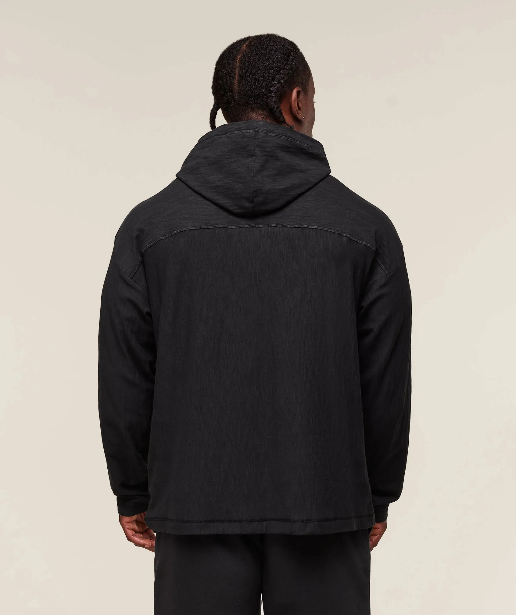 Gymshark Lightweight Slub Textured Hoodie - Black sold by Gymshark product image thumbnail 2