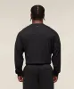 Gymshark Lightweight Slub Textured Lifting Authenticator OS LS T-shirt - Black sold by Gymshark